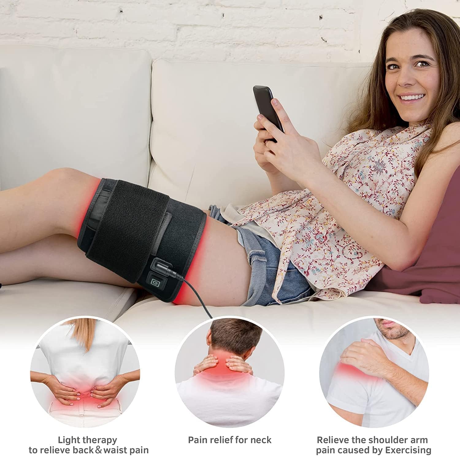 UTK Red Light Therapy Pad for Body Pain Relief, LED 660＆850nm Wearable Wrap Deep Therapy - AB Mystery