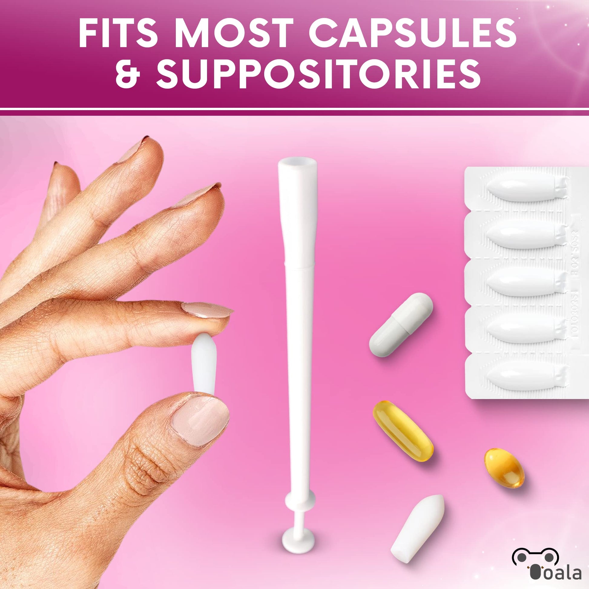 Ooala Disposable Vaginal Suppository Applicators (30-Pack) | Fits Most Brands, Pills, Tablets and Boric Acid - AB Mystery