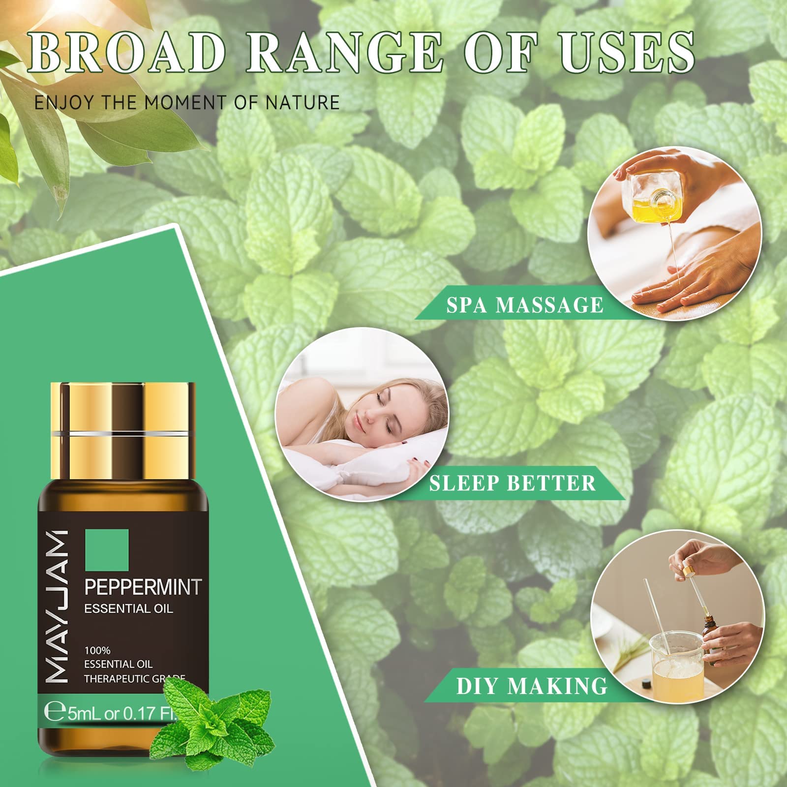 MAYJAM Tea Tree 20 Pcs Pure Essential Oil Gift Set, for Diffuser, Humidifiers, Skin Care, Massage - AB Mystery