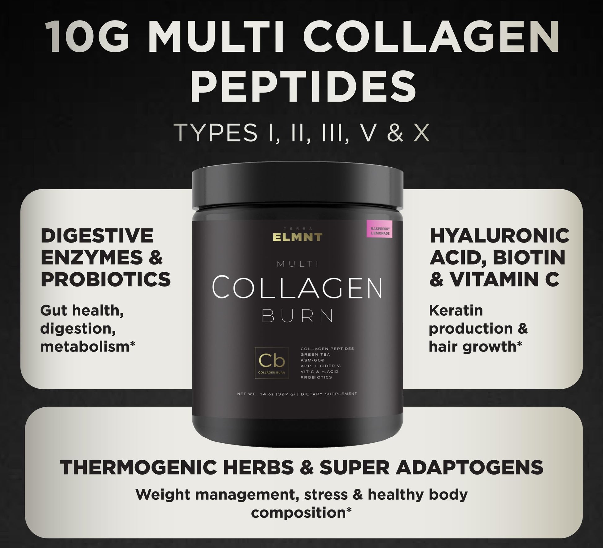 Super Collagen Burn - Premium Multi Collagen Powder for Women Weight Loss & Beauty - AB Mystery