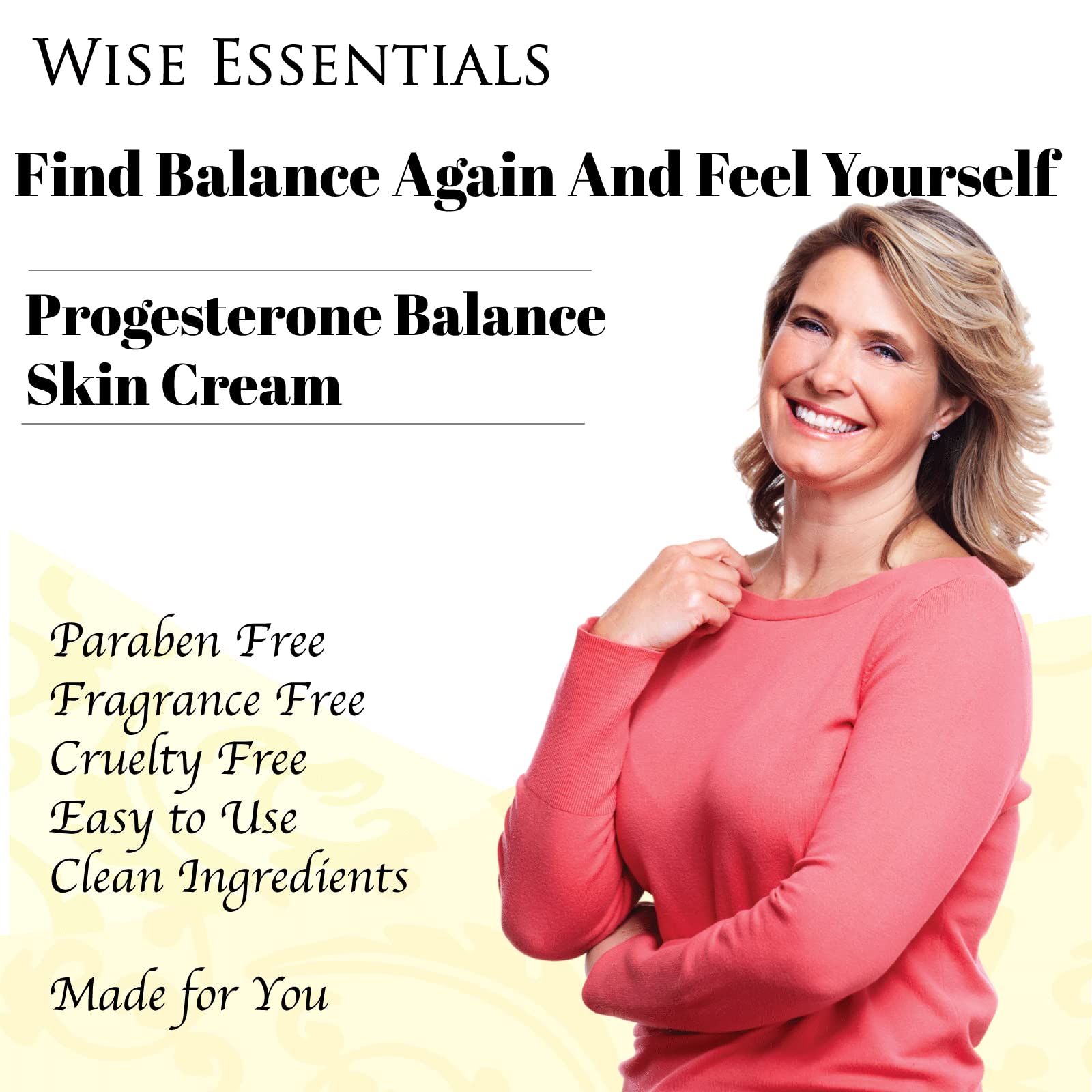 Wise Essentials Femarone Progesterone (Bioidentical) Cream for Midlife Balance is made from Wild Yam - AB Mystery