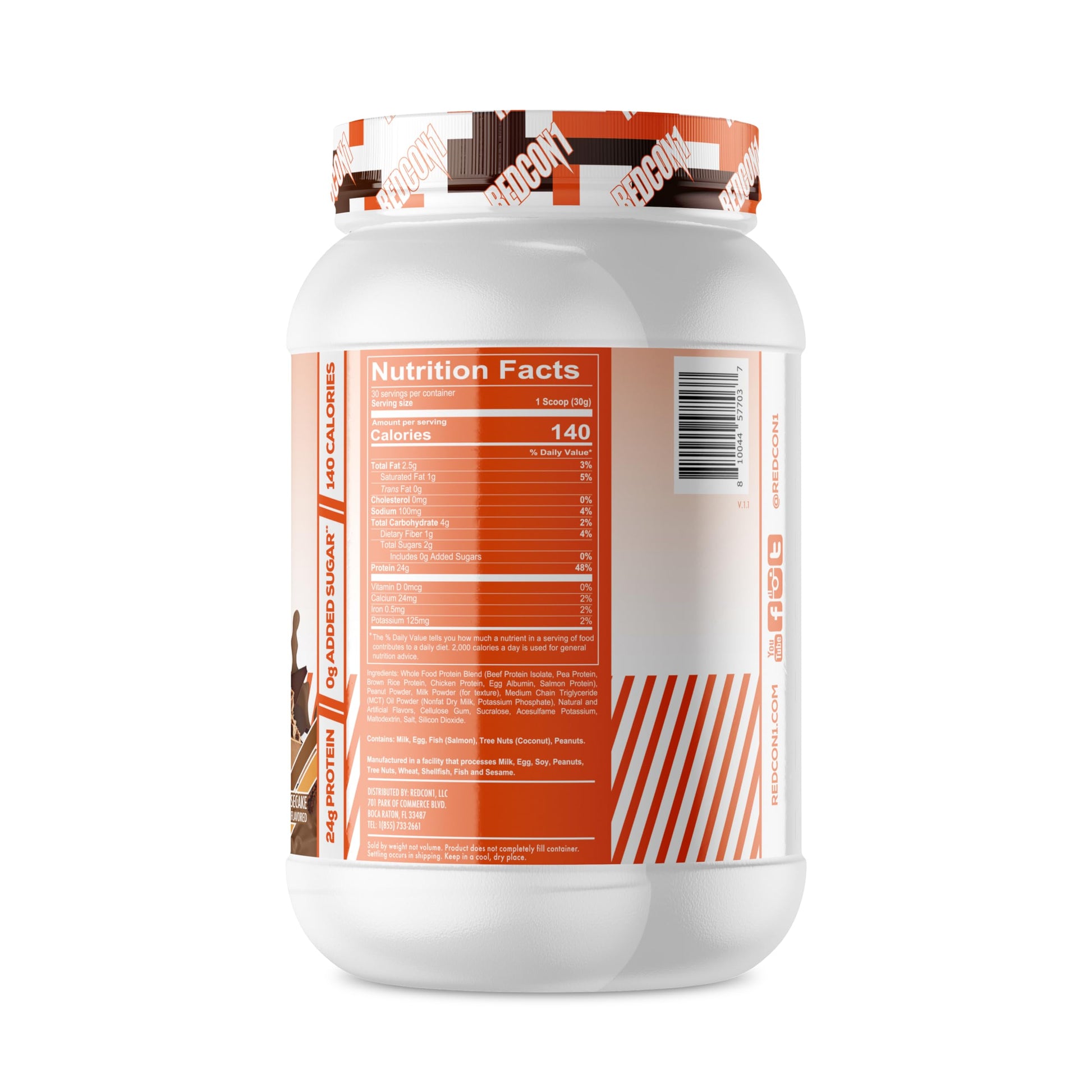 REDCON1 MRE Lite Whole Food Protein Powder, Juniors, Peanut Butter Chocolate - AB Mystery