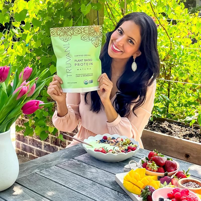 Truvani Organic Vegan Protein Powder Matcha - 20g of Plant Based, Organic Protein - AB Mystery