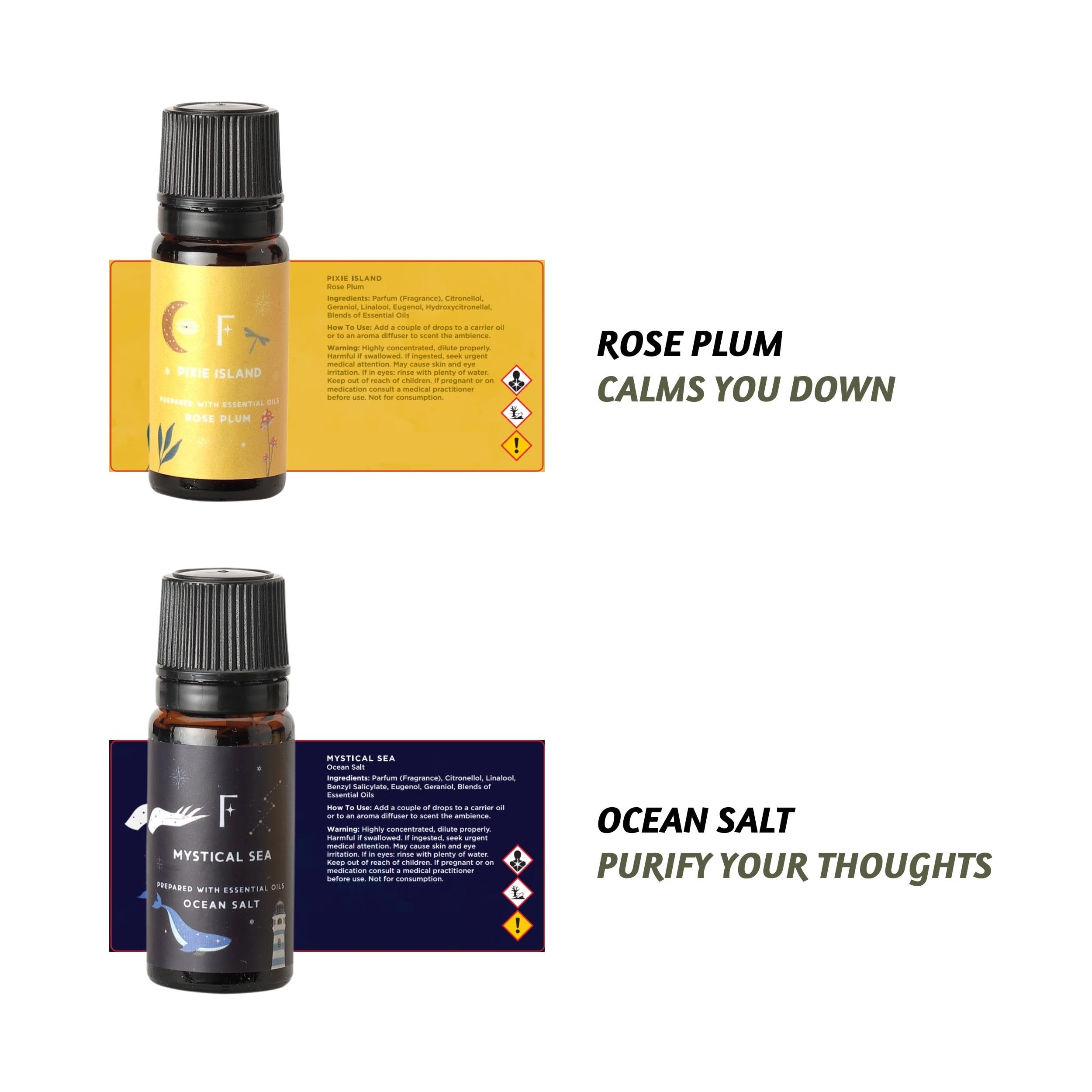 Folkulture Essential Oil Set for Diffuser, Set of 6, Aromatherapy Diffuser Oil Scents for Home - AB Mystery