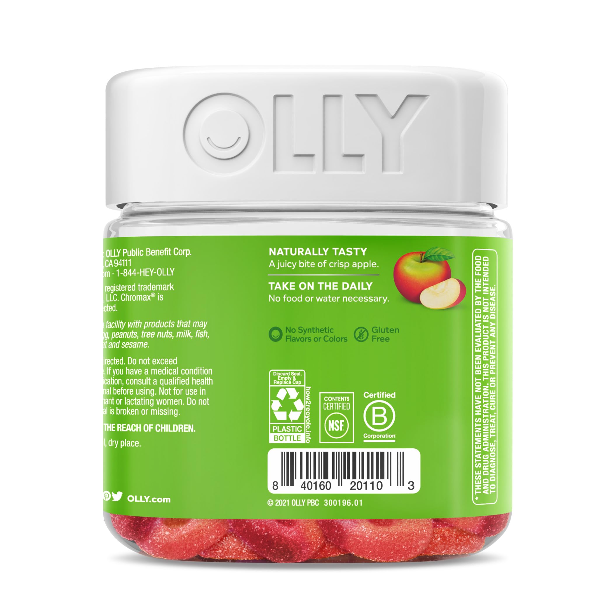 OLLY Metabolism Gummy Rings, Apple Cider Vinegar, Vitamin B12, Chromium, Energy - AB Mystery