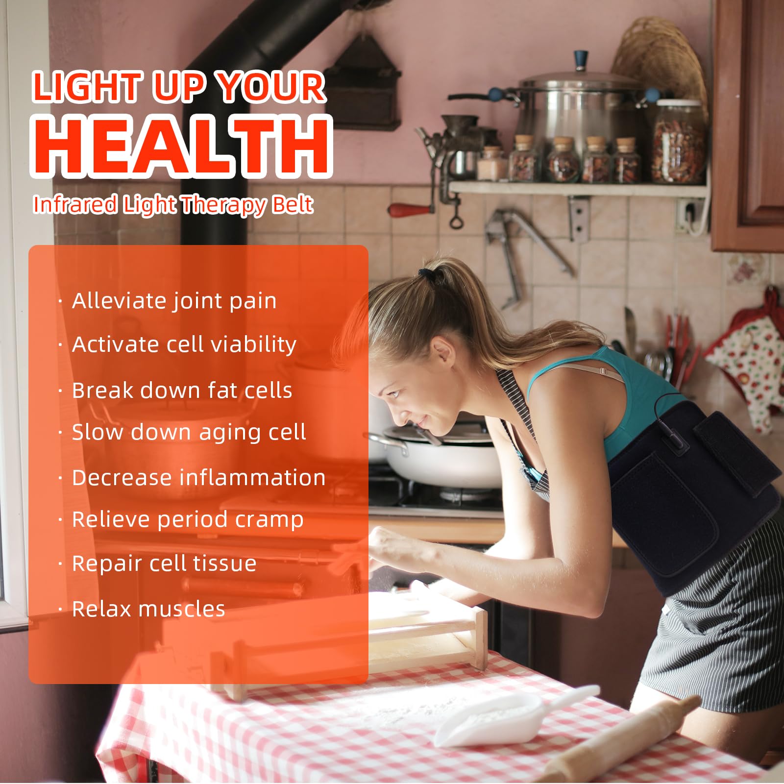 Red Light Therapy Infrared Light Therapy Pad for Body Pain NIR Deep Therapy for Back Knee Hands - AB Mystery