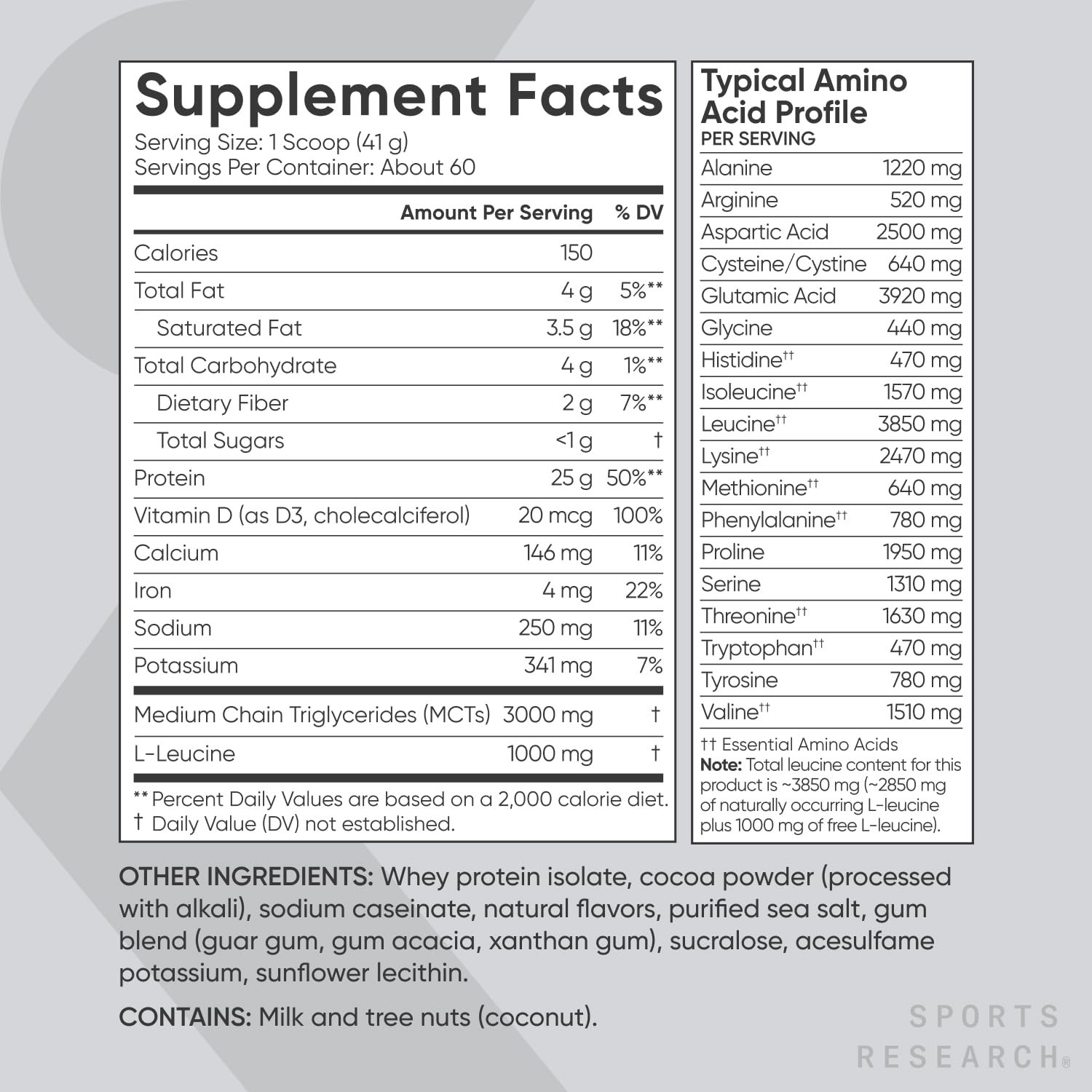 Sports Research Whey Protein - Sports Nutrition Whey Isolate Protein Powder - AB Mystery