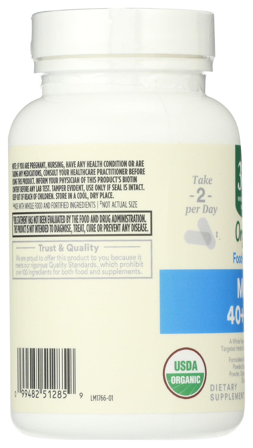 365 by Whole Foods Market, Vitamin Multi Mens Food Cultured 40 Plus, 60 Count - AB Mystery