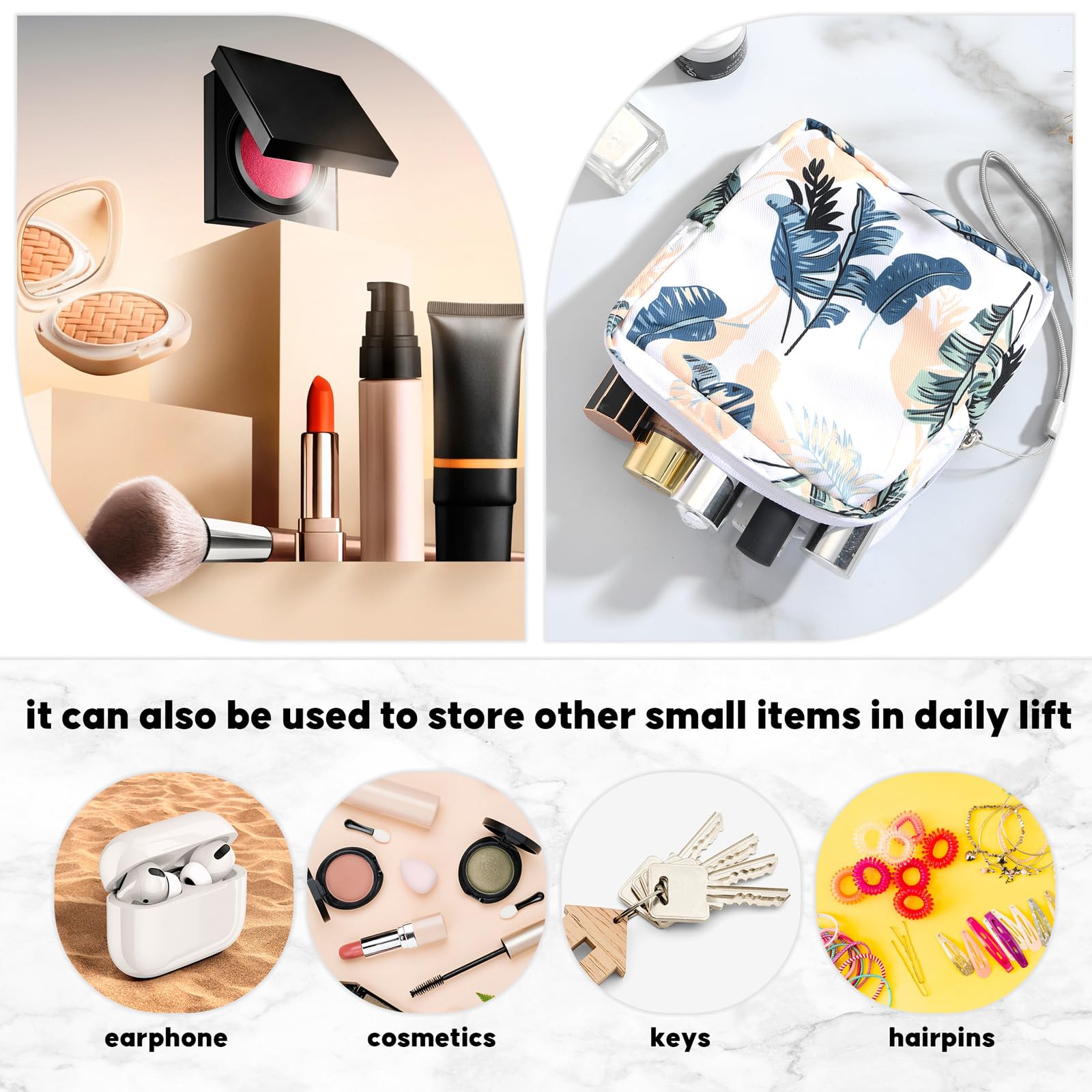 4Pcs Sanitary Napkin Storage Bag, Small Menstrual Period Bag Period Pouch Waterproof - AB Mystery