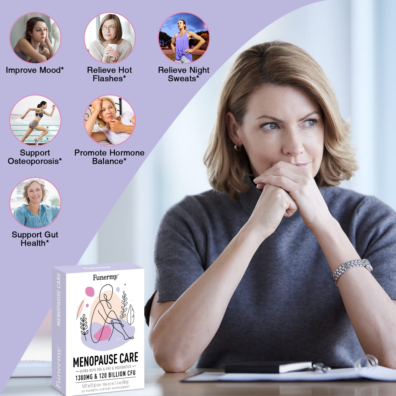 Funermy Postnatal Probiotics Breastfeeding Supplement and Menopause Supplement for Women - AB Mystery