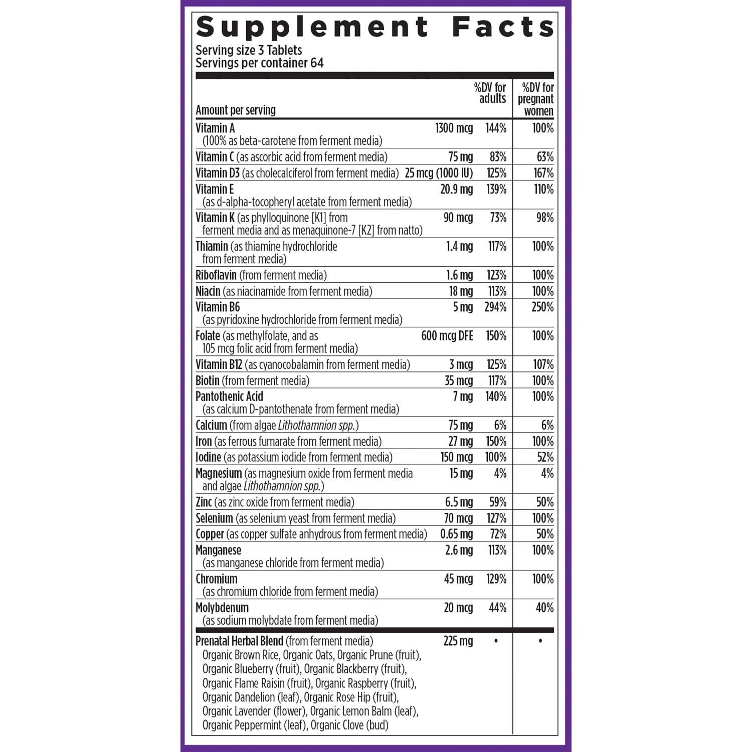 New Chapter Advanced Perfect Prenatal Vitamins, 192ct, Made with Organic, Non-GMO New Chapter