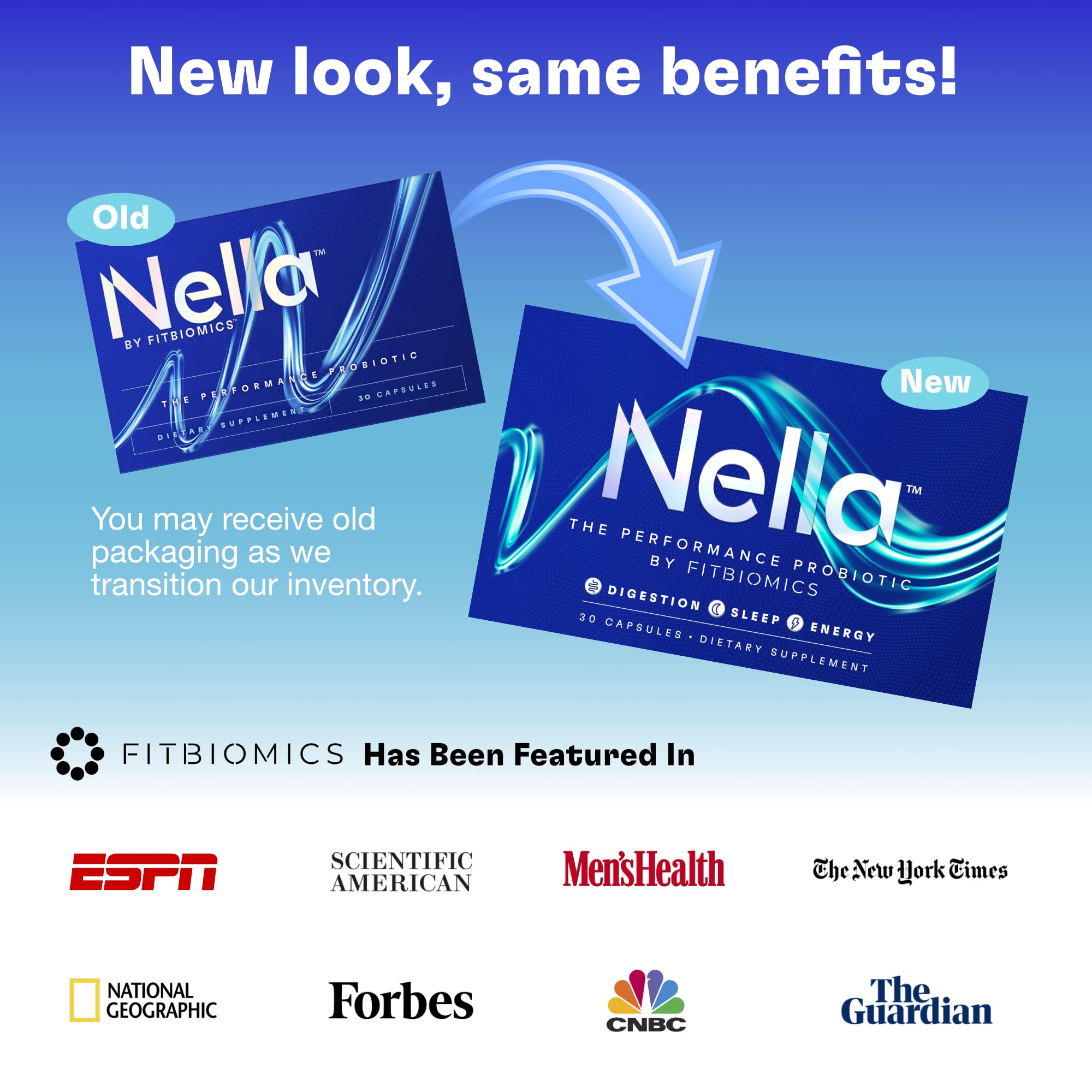 FITBIOMICS Nella Gut Health Supplements for Women & Men (30 Capsules) - AB Mystery