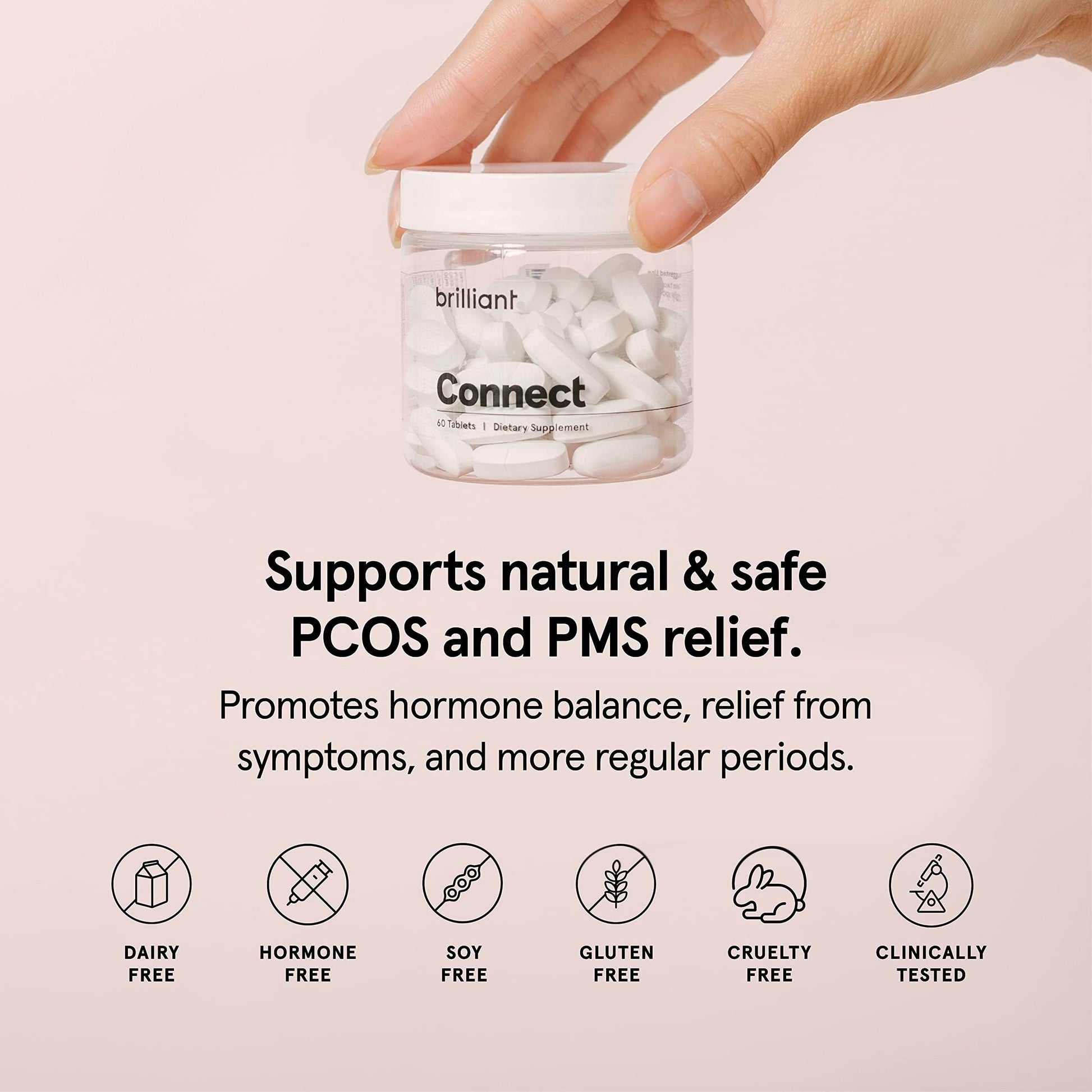 Brilliant Connect Period Health Supplement – Promotes Relief from Cramps, Fatigue Feel Brilliant