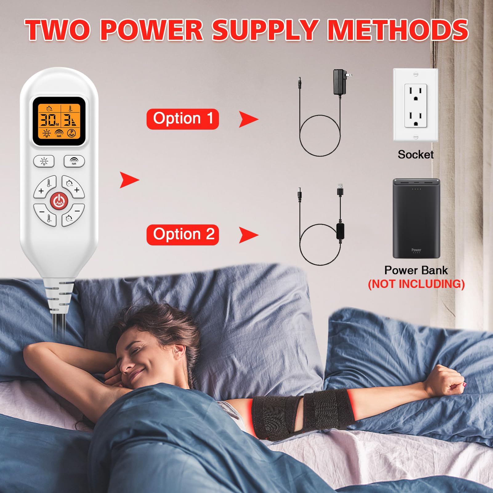 JOBYNA Red and I.nfrared L.ight T.herapy for Elbow Wrap, 850nm Near I.nfrared L.ight & 660nm - AB Mystery