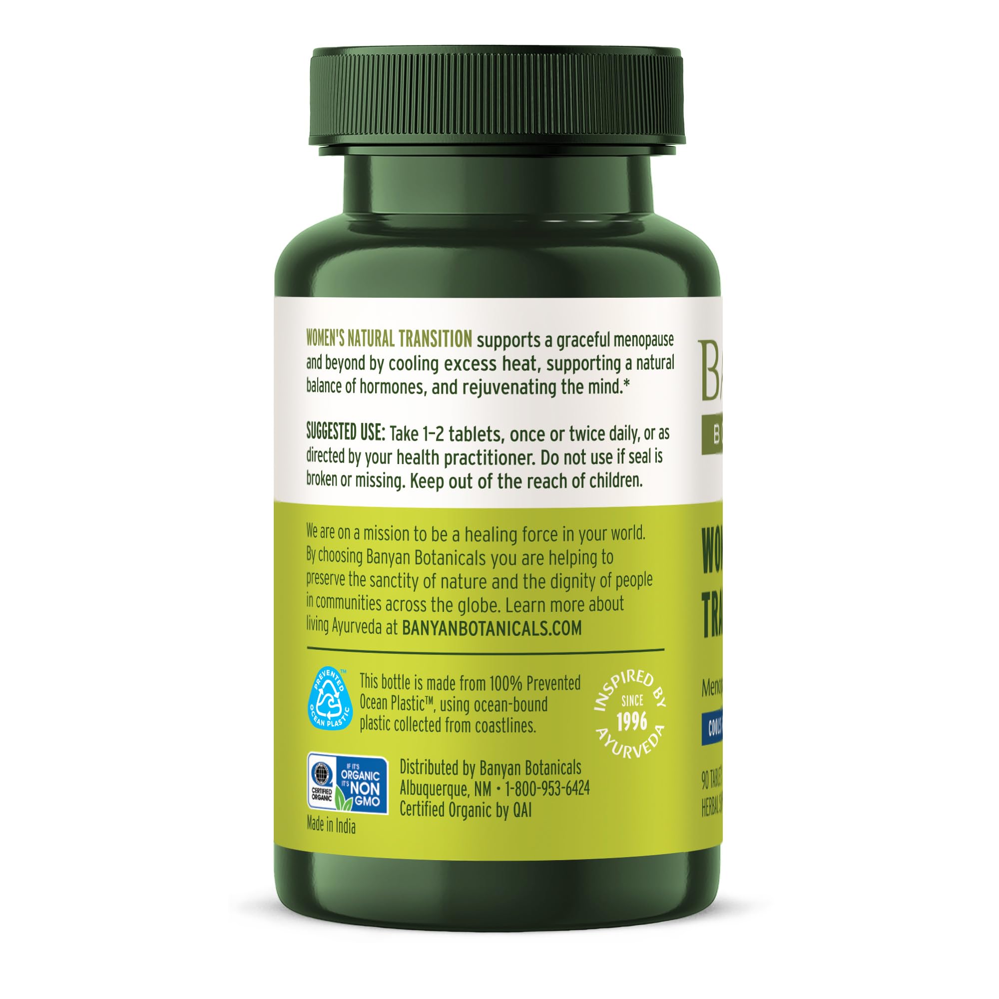 Banyan Botanicals Women’s Natural Transition – Organic Menopause Supplement - AB Mystery