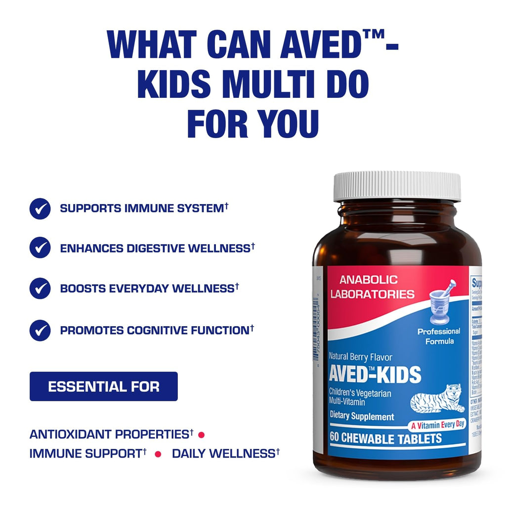 25-in-1 Kids Chewable Multivitamin - Clinically Formulated Kids Multivitamin with Iron Magnesium Vitamins A B Complex C D E Antioxidant Rich Fruit Extracts & More - AB Mystery