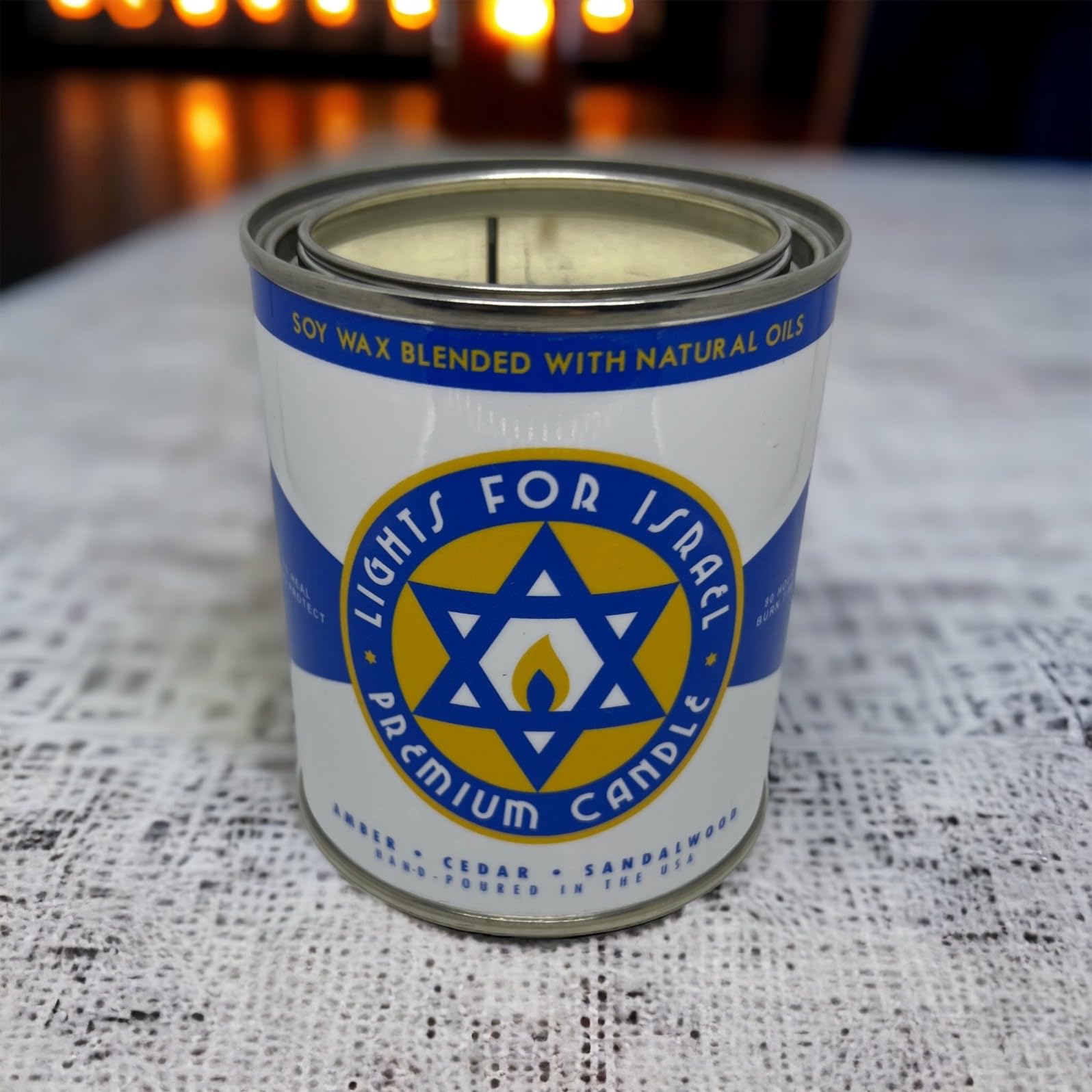 Long-Burning, One-Pint Premium Candles for Men | Vintage Inspired Oil Can Design | Soy Wax - AB Mystery