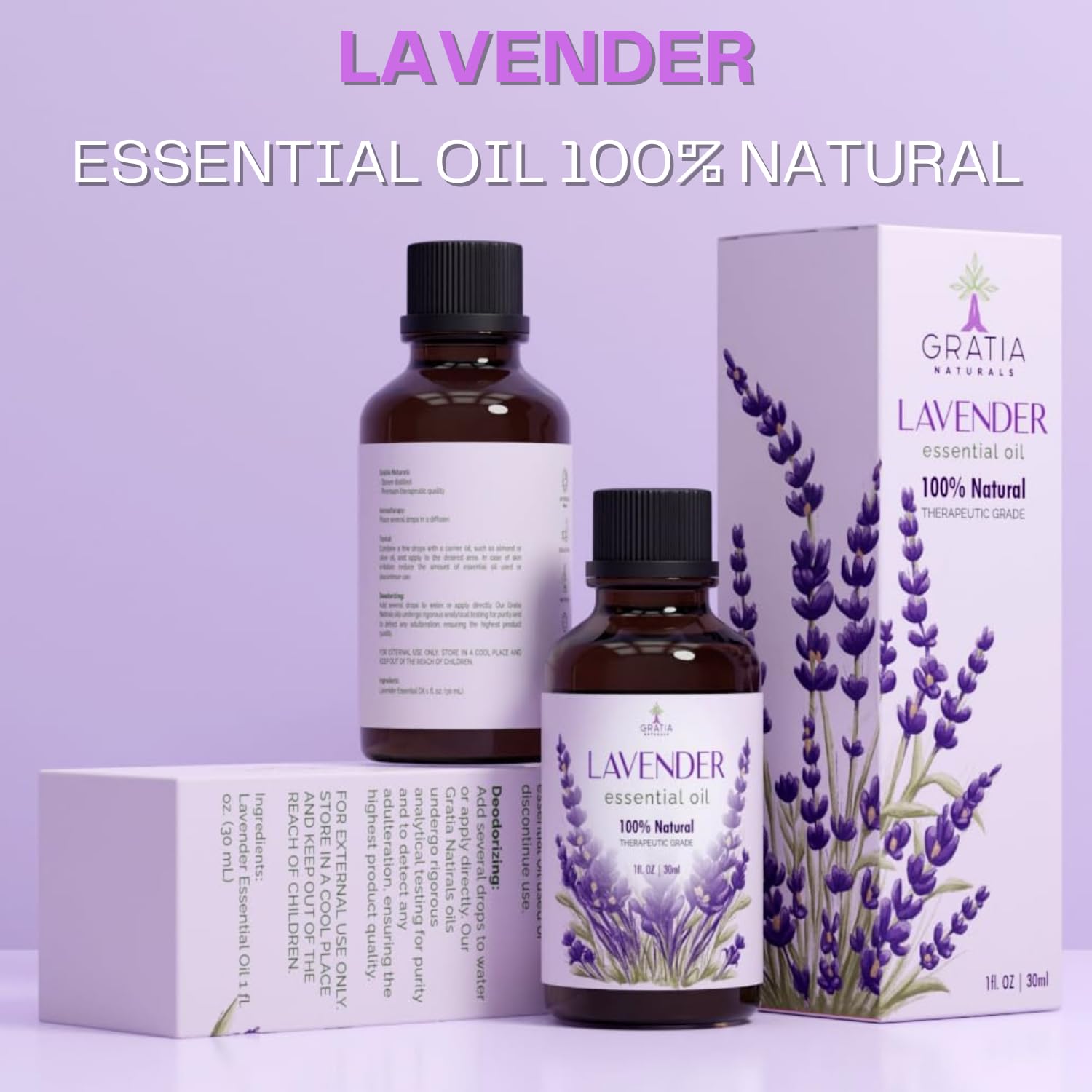 Gratia Naturals Lavender Essential Oil - 100% Pure and Natural … - AB Mystery