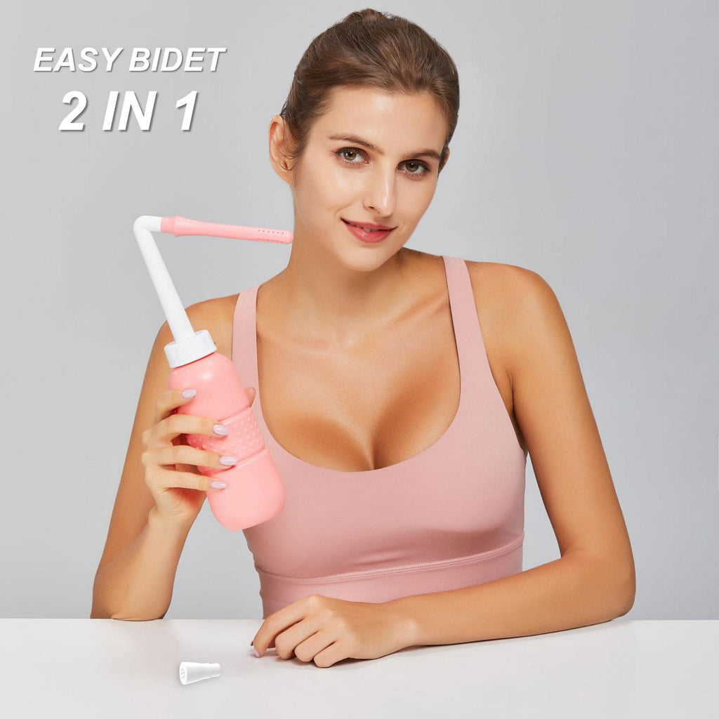 2PCS Vaginal irrigation Intimate Wash for Women,Portable Bidet Travel Bidets,Peri Bottle - AB Mystery