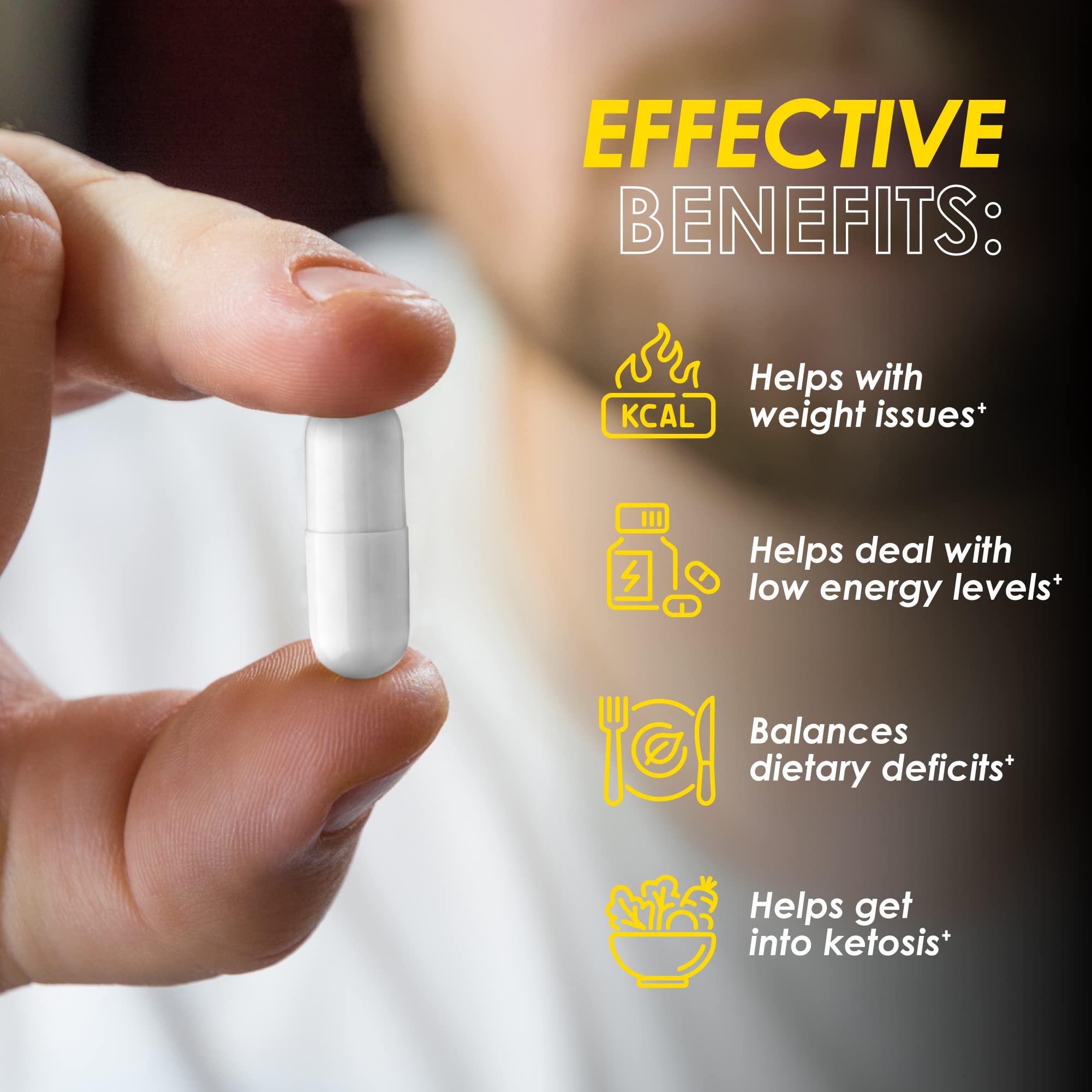 Keto Pills - 60 Ketogenic Diet Support Capsules - Keto Weight Management - Increase - AB Mystery