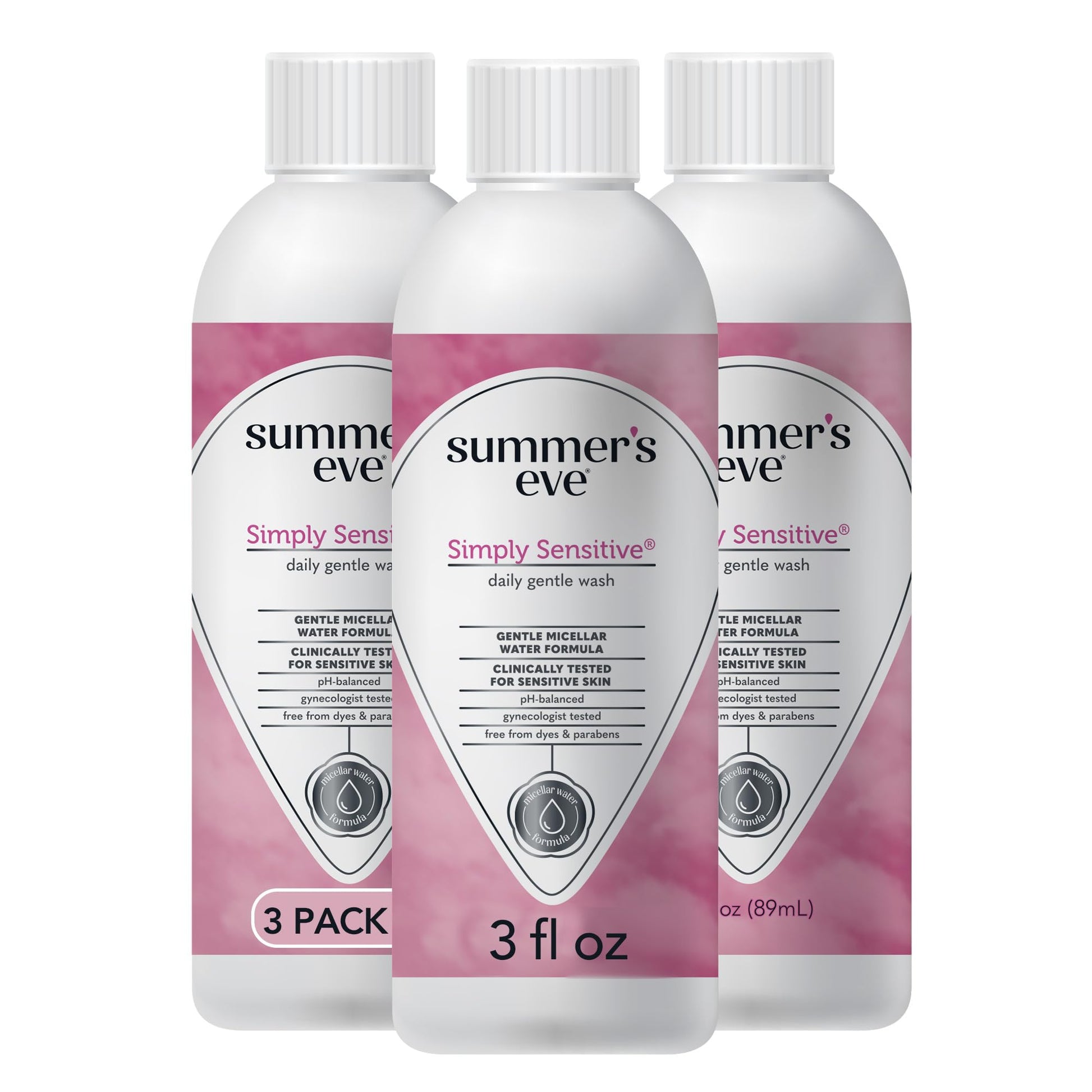 Summer's Eve Simply Sensitive Daily Gentle All Over Feminine Body Wash, Removes Odor,