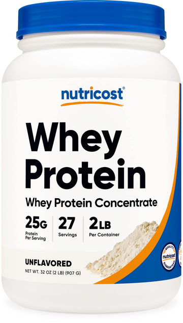 Nutricost Whey Protein Concentrate (Unflavored) 2LBS - Gluten Free & Non-GMO - AB Mystery