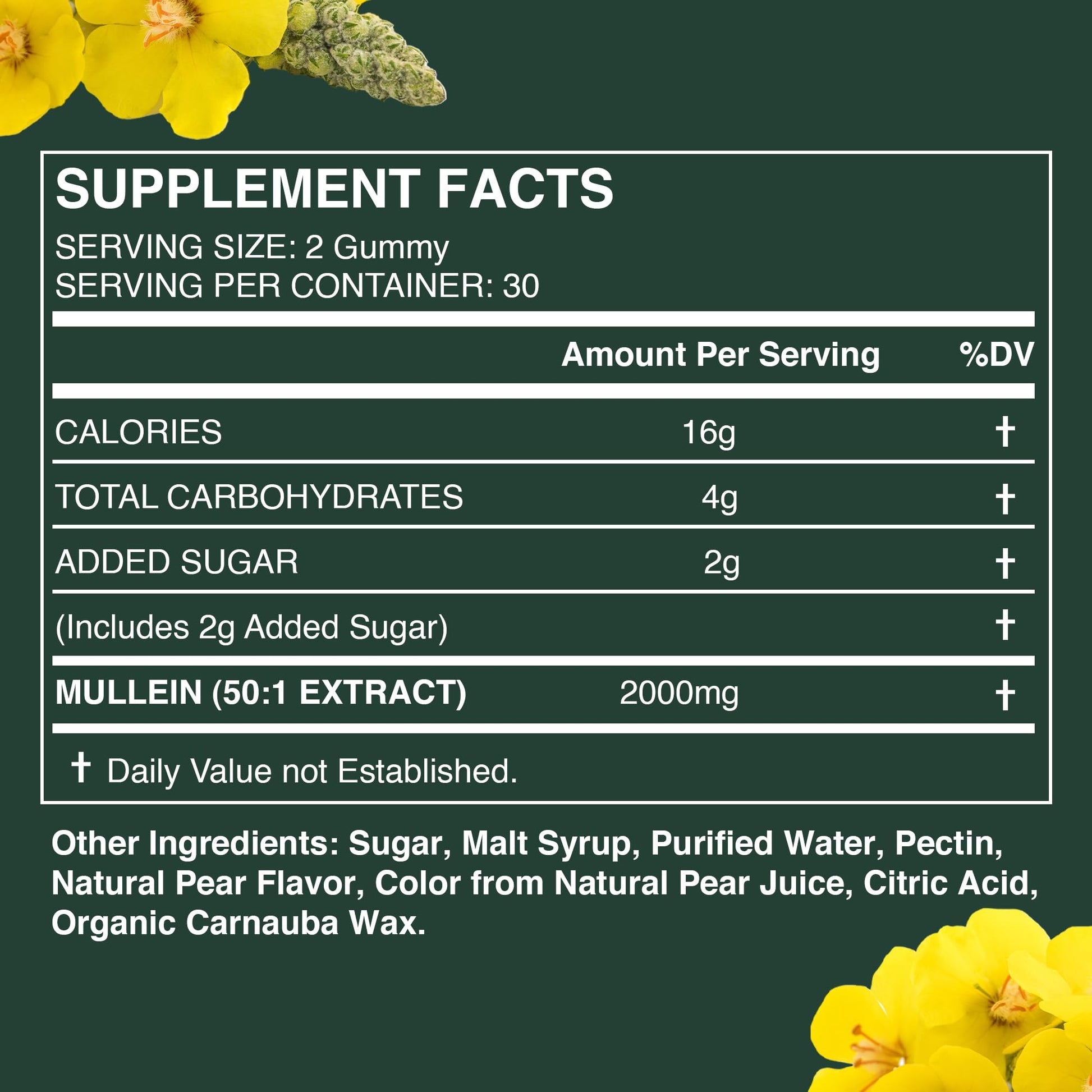 Betterbrand BetterLungs - Daily Respiratory Health Gummies | 1000mg Mullein Leaf herb - AB Mystery