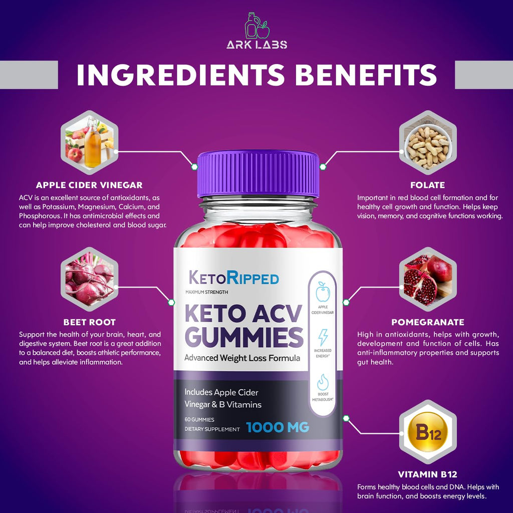(5 Pack) Keto Ripped ACV Gummies, Keto Ripped ACV Gummies Advanced Weight Loss 1000MG - AB Mystery