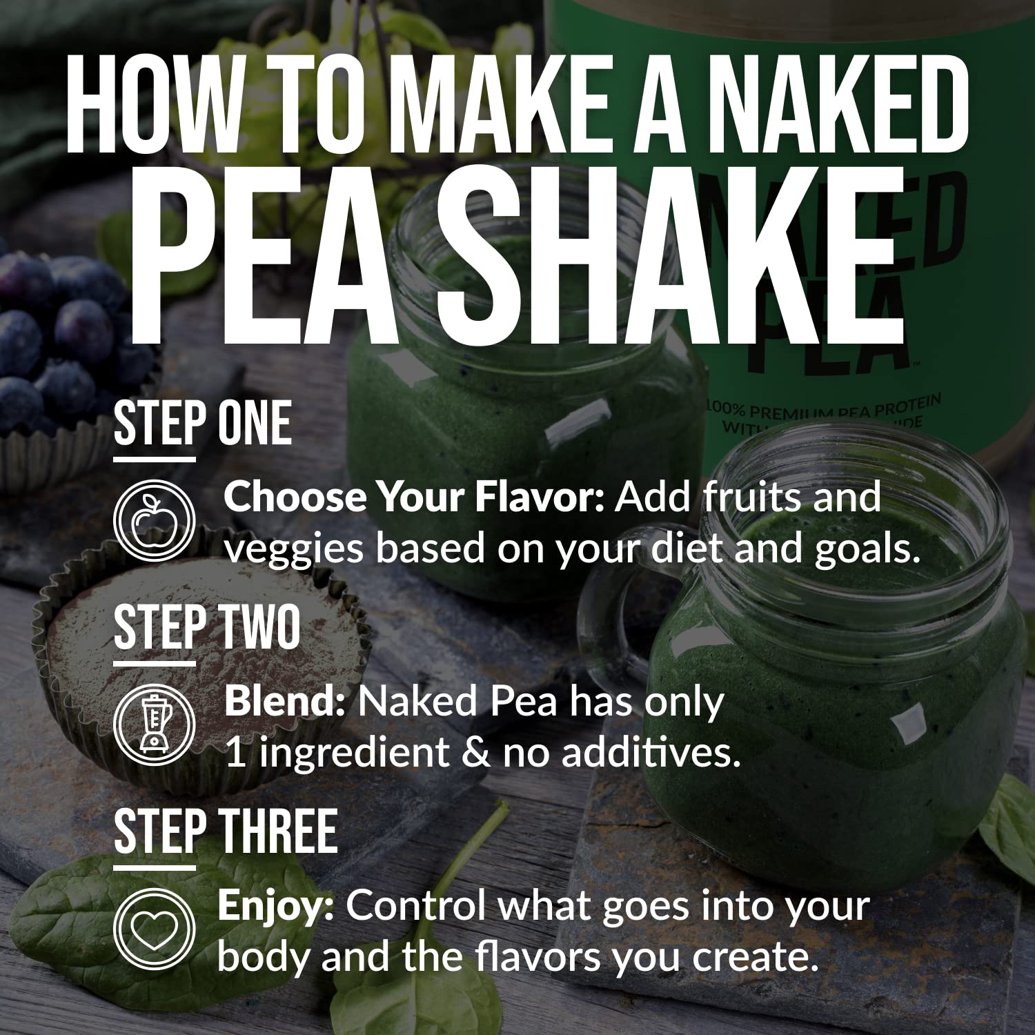 NAKED Pea - 5LB 100% Pea Protein Powder from North American Farms - Unflavored - AB Mystery