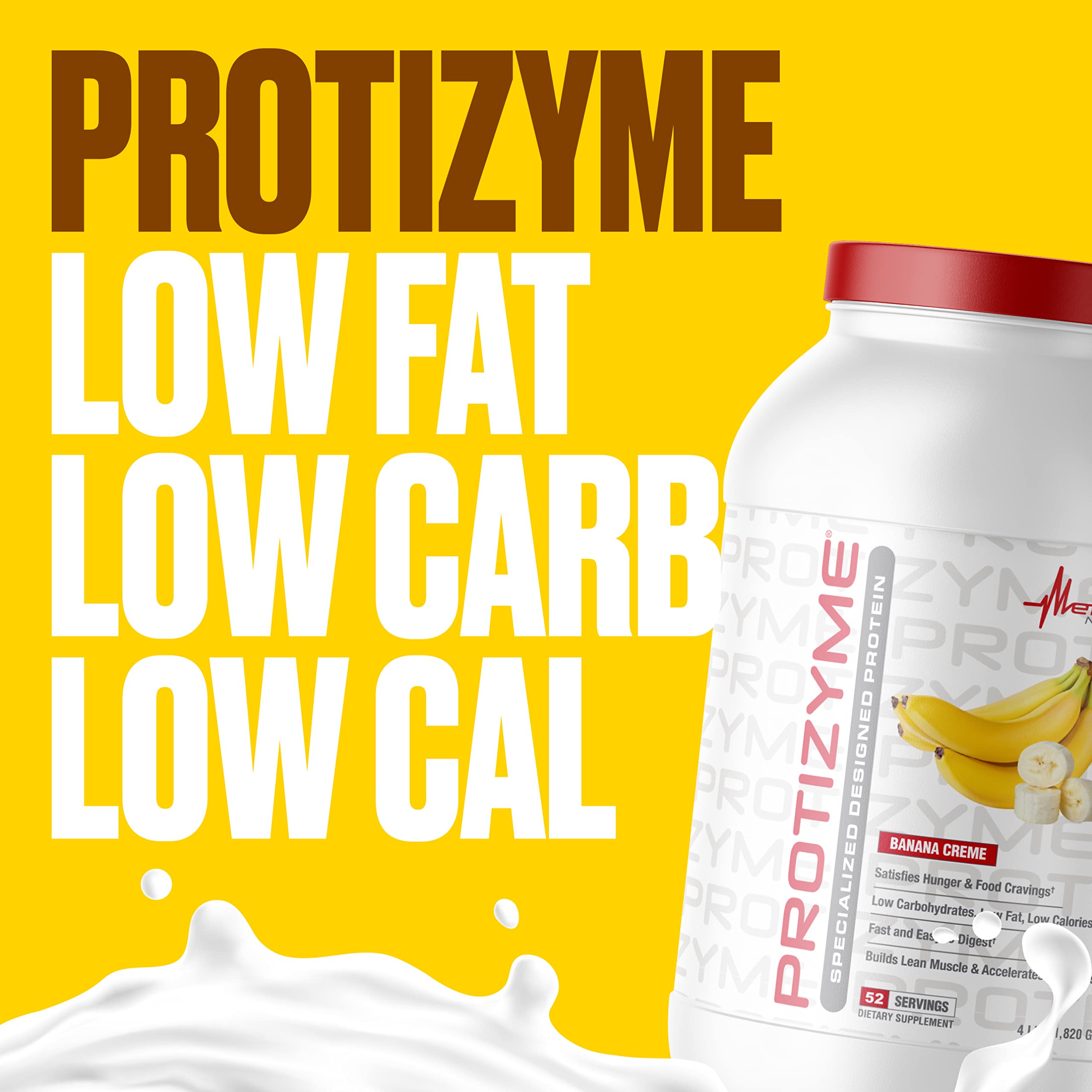 Metabolic Nutrition, Protizyme, 100% Whey Protein Powder, High Protein, Low Carb - AB Mystery