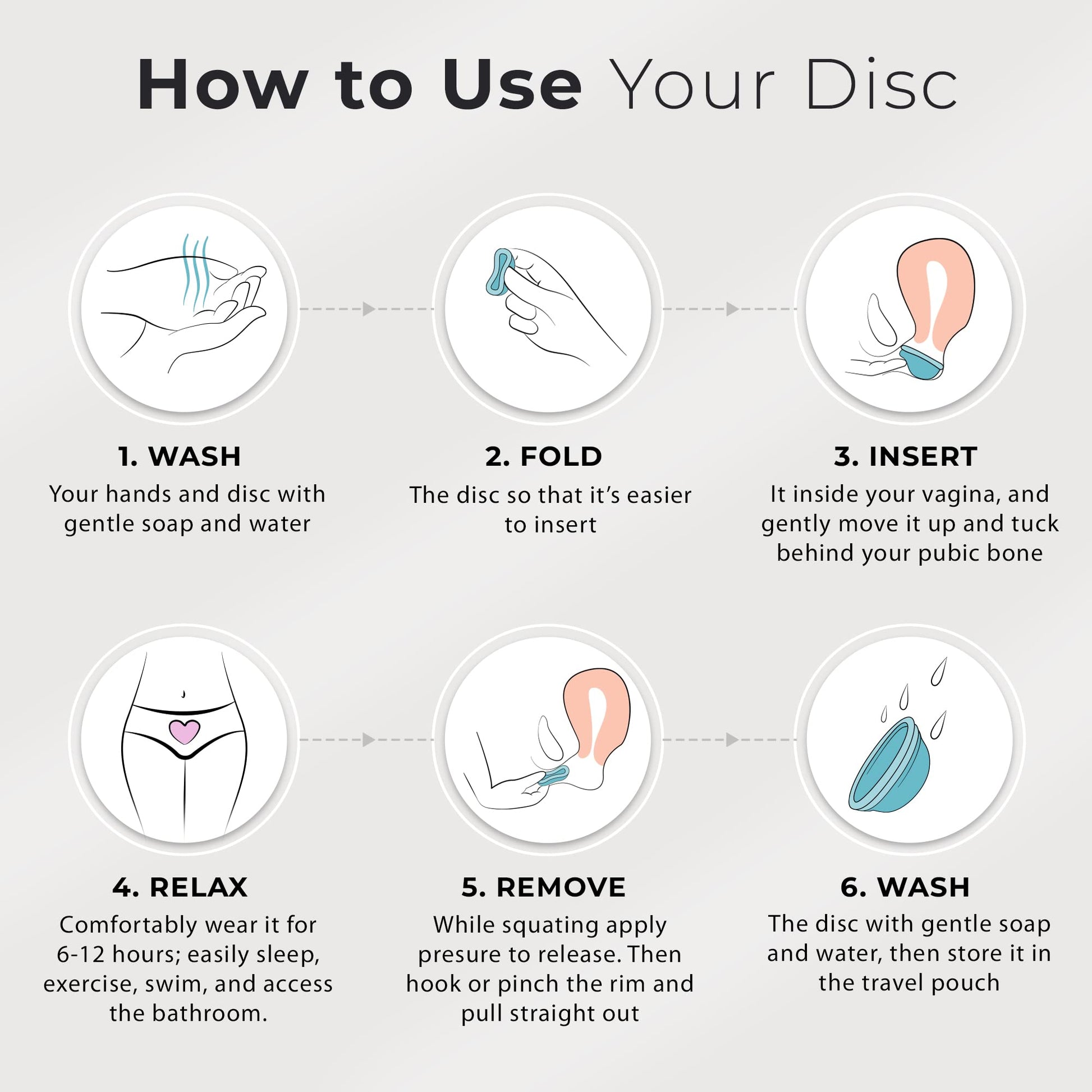 Ecoblossom Reusable Menstrual Disc - Large Menstrual Cup - Soft Period Disc for Women Designed - AB Mystery