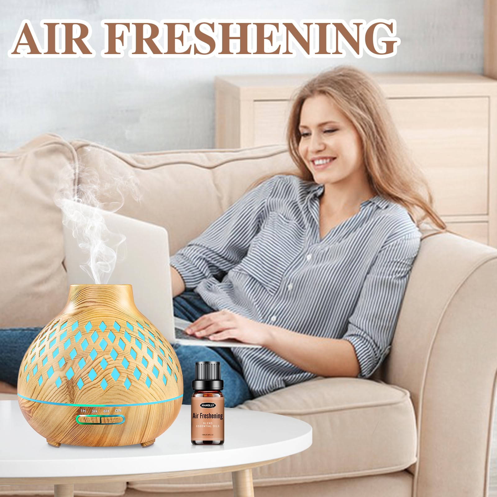 Essential Oils Blend Set, Fragrance Oil Aromatherapy Essential Oils Kit for Diffuser (6x10ML) - AB Mystery