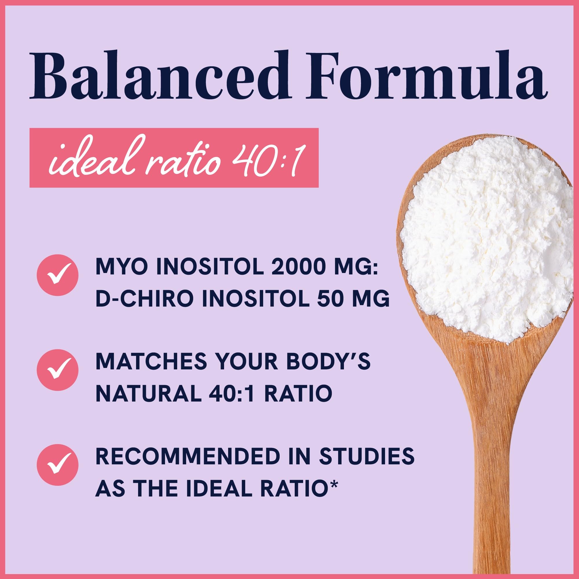 Myo-Inositol & D-Chiro Inositol Powder | Hormone Balance for Women | Ideal 40:1 Ratio - AB Mystery