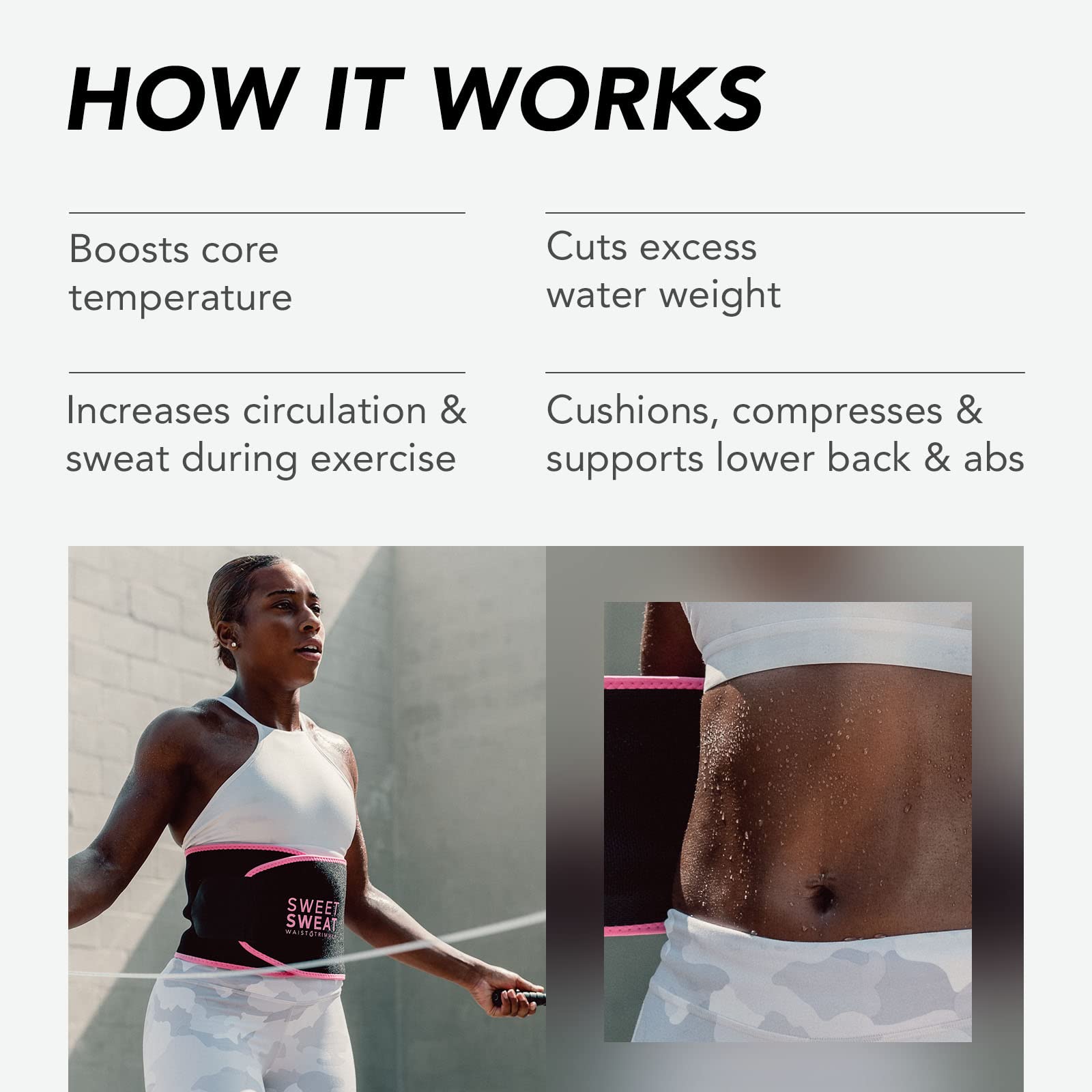 Sports Research Sweet Sweat Waist Trimmer Get More from Your Workout - Medium - AB Mystery