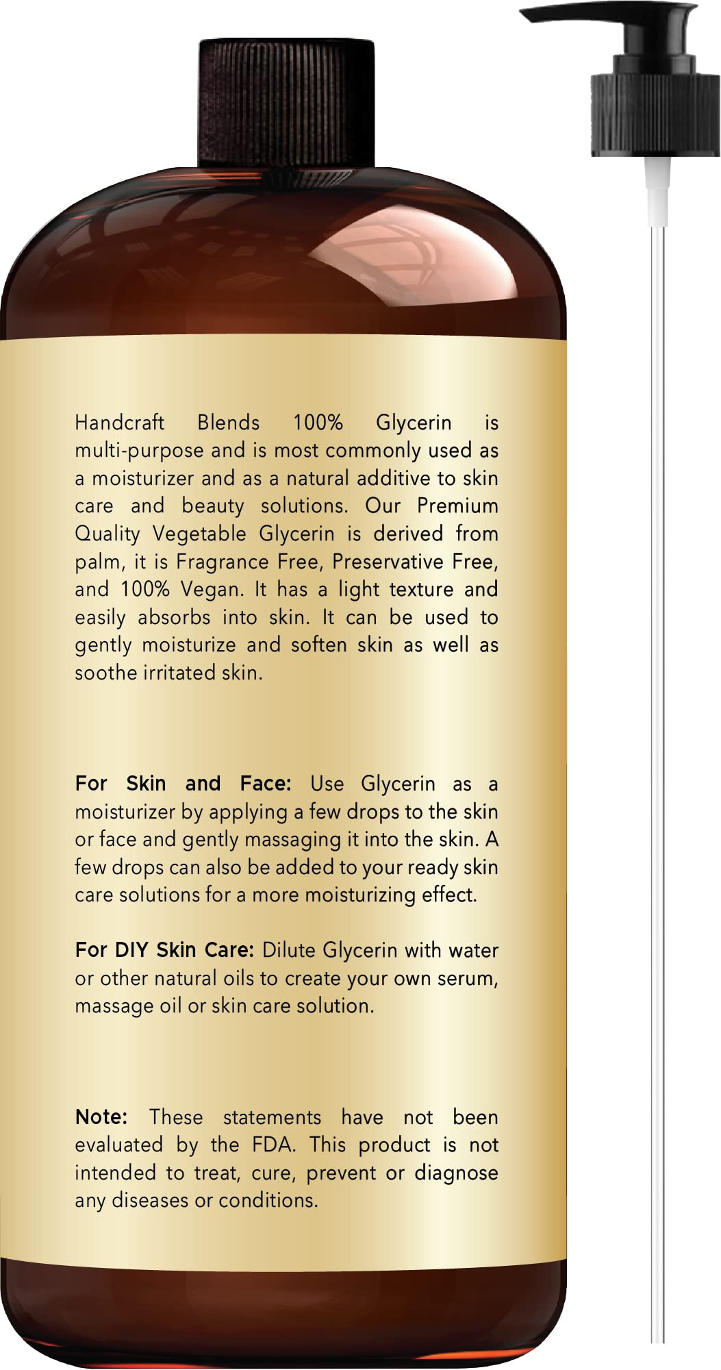 Handcraft Blends Vegetable Glycerin for Skin and Hair 28 oz - Pure Vegetable Glycerin Liquid - AB Mystery