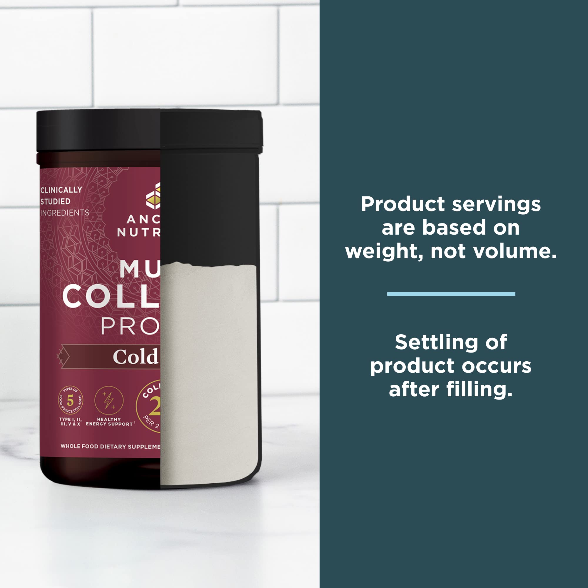 Ancient Nutrition Hydrolyzed Collagen Peptides Powder, Cold Brew Multi Collagen Protein - AB Mystery