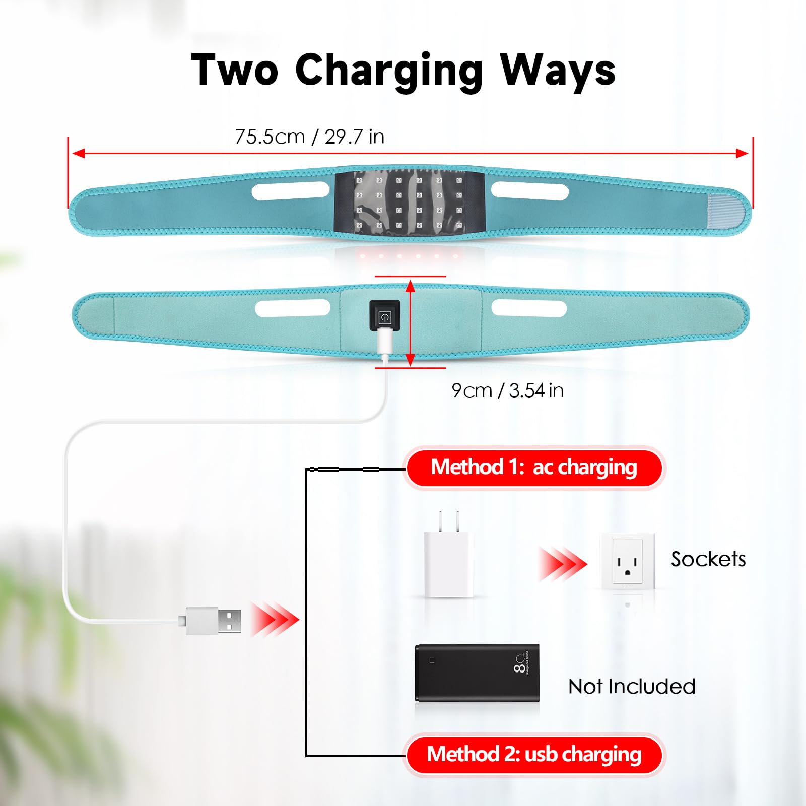 Red Light Therapy for Neck, Yasinaner Red Infrared Light Therapy Pad for Neck 660nm Red Light - AB Mystery