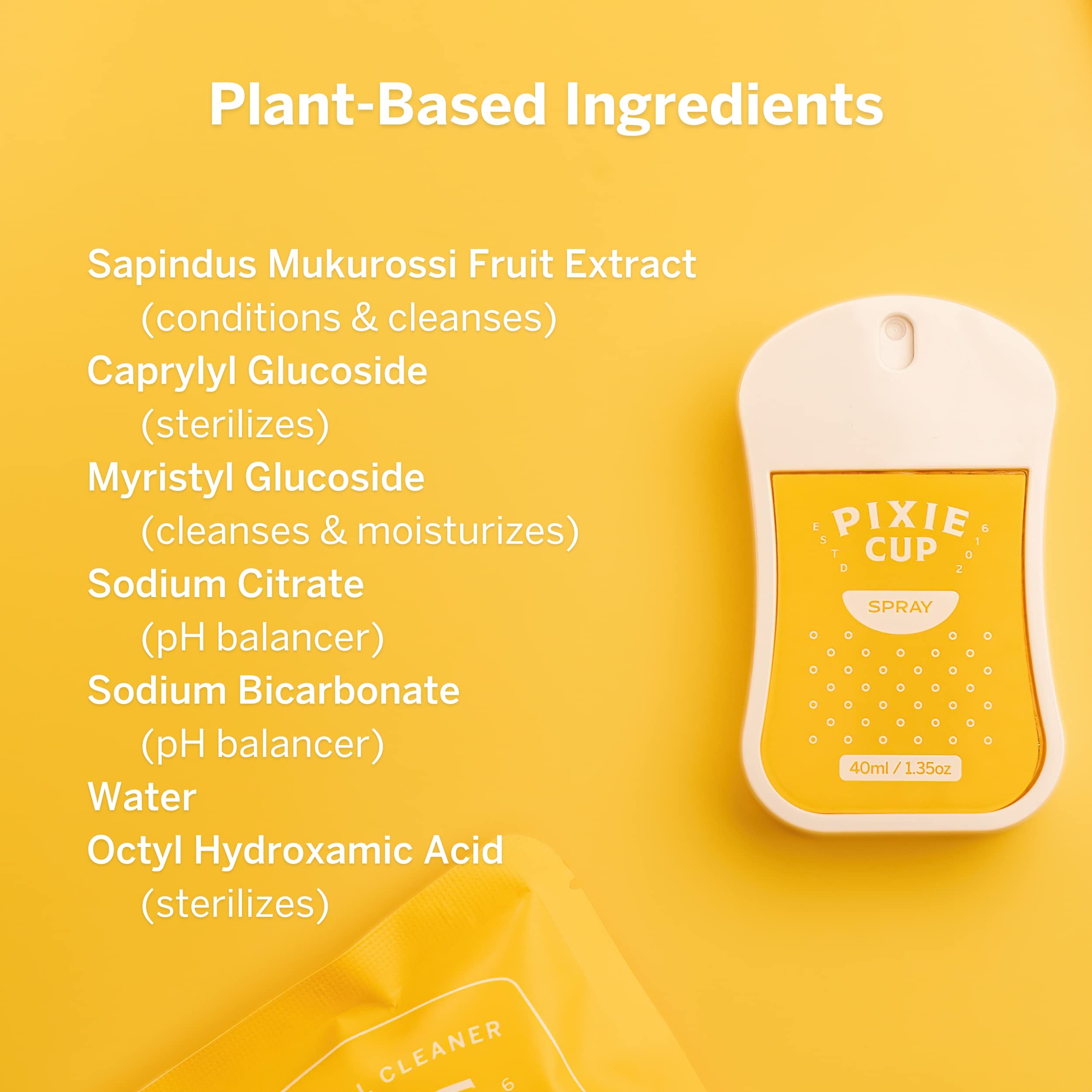 Pixie Sterilizer Spray for Menstrual Cups - Complete Sterilization in Just A Quick Spray - 100% Hypoallergenic - AB Mystery