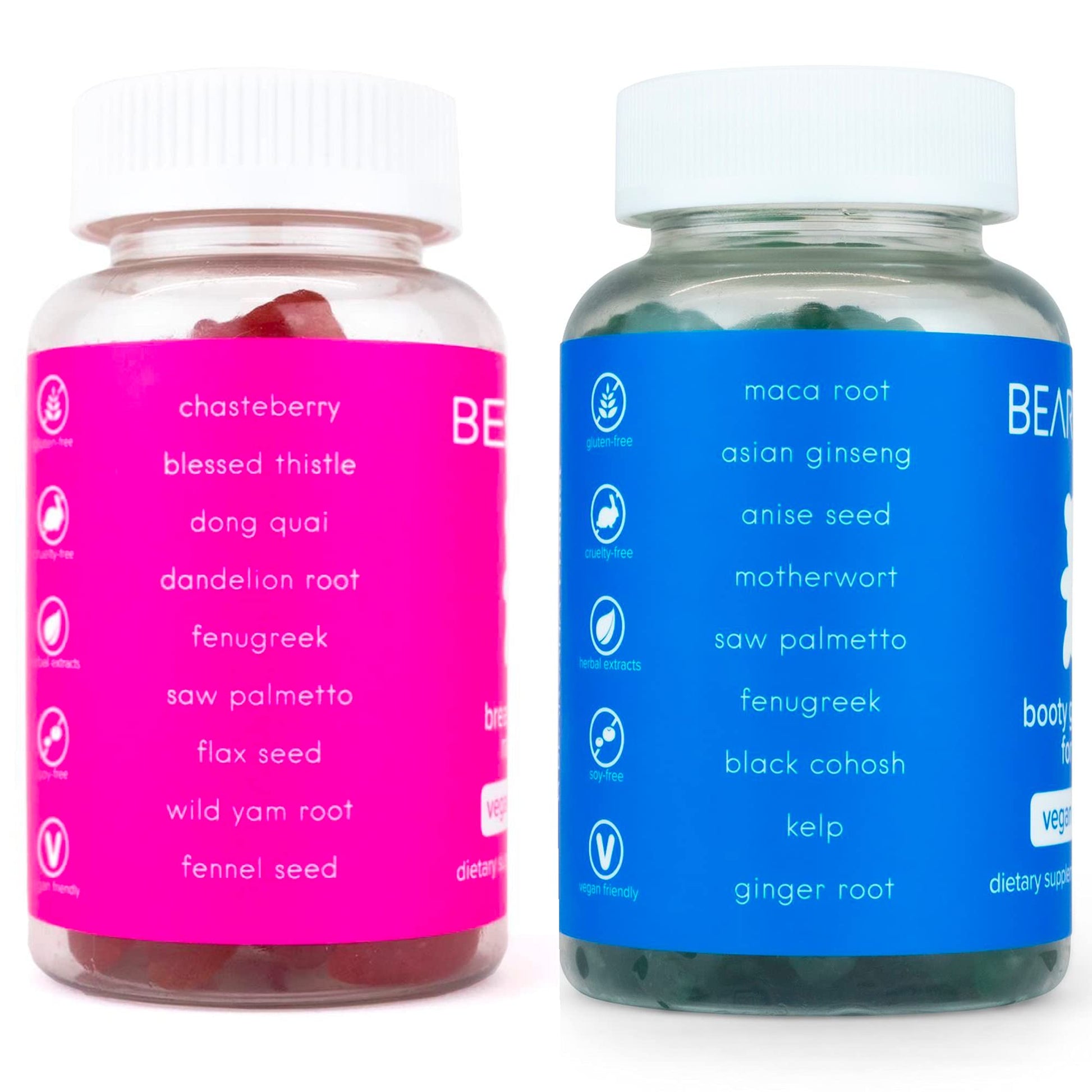 BEARVANA Gummies Combo Pack - Chest and Bum Gummies - Workout Aid - Women’s - AB Mystery