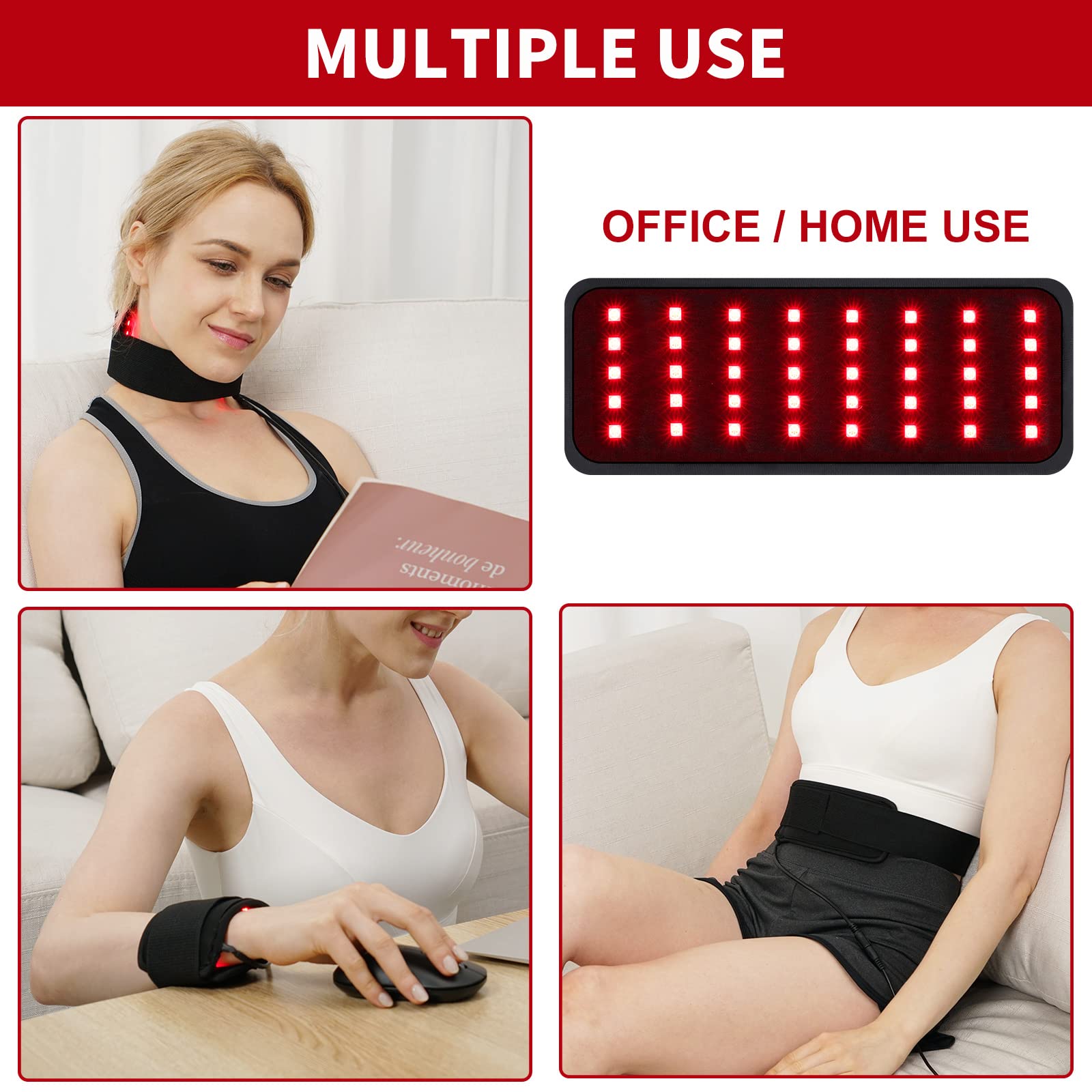 Replacement Red Light Therapy Patch, Infrared Light Therapy for Body Neck Wrist Red Therapy Belt - AB Mystery