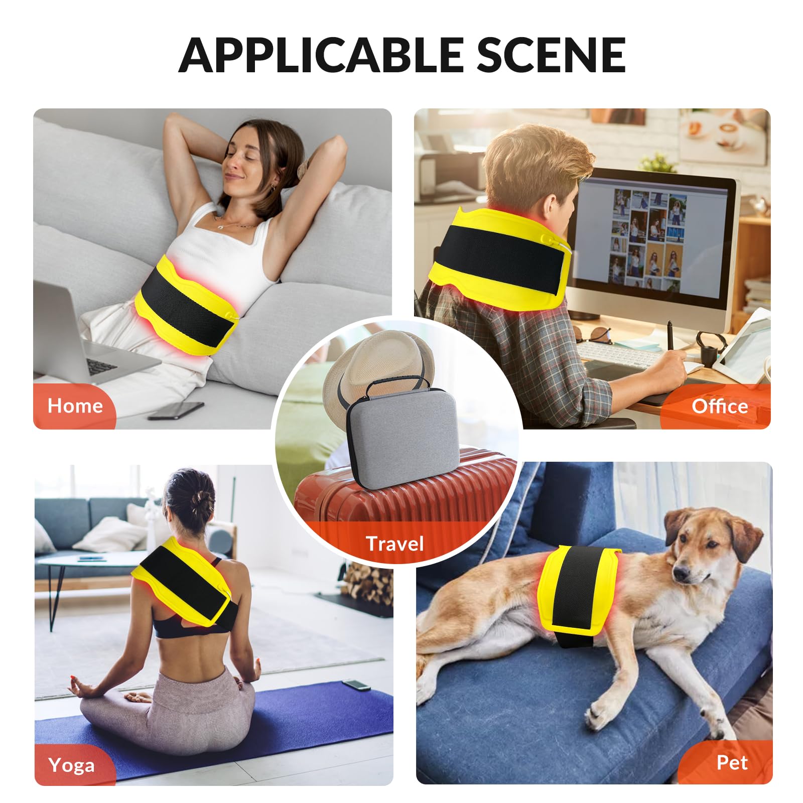 Fimem Red Light Therapy Belt 660nm 850nm 940nm, Red Light Therapy Device for Back, Infrared Light Therapy - AB Mystery