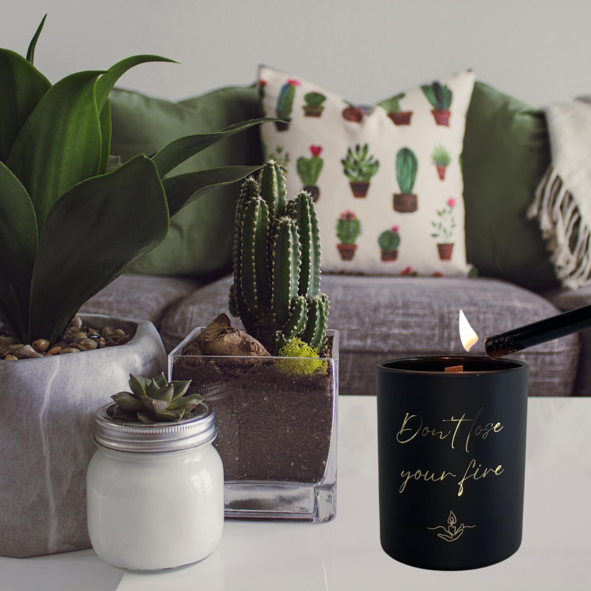 100% Natural Soy Wax Candle, Valentines Day Gifts for Women & Men, Candles for Home - AB Mystery