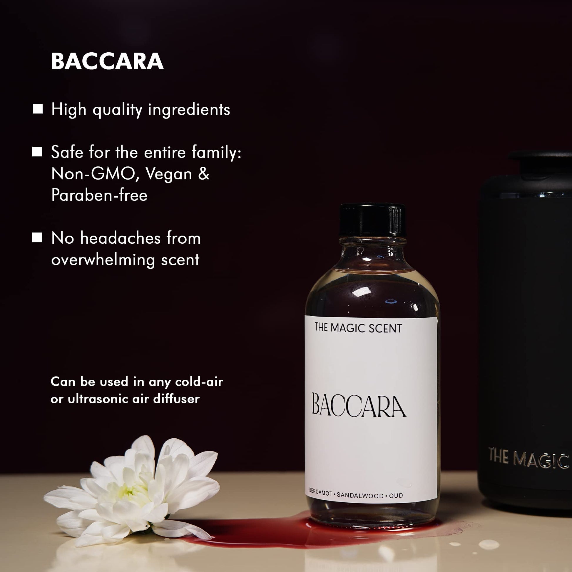 The Magic Scent "Baccara" Oils for Diffuser - HVAC, Cold-Air, & Ultrasonic Diffuser Oil Inspired - AB Mystery