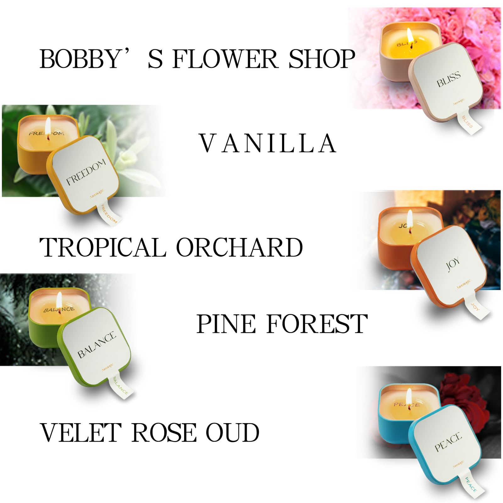 Aromagic 5 Pack Scented Candles Gift Set,Jar Candles Valentine's Day Gifts for Women - AB Mystery