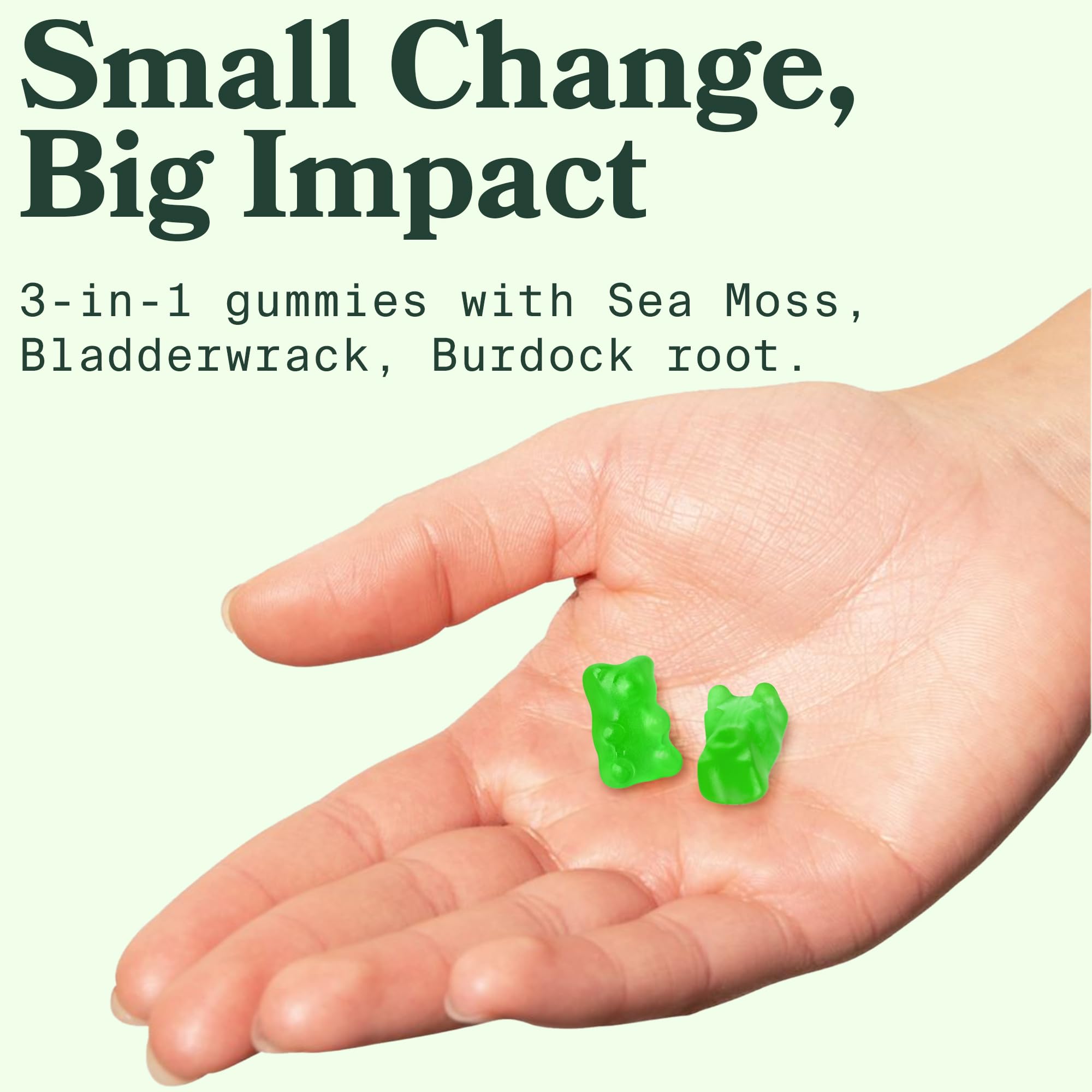 Betterbrand BetterLungs Pear Flavored Sea Moss Gummies - 1600mg Bladderwrack - AB Mystery