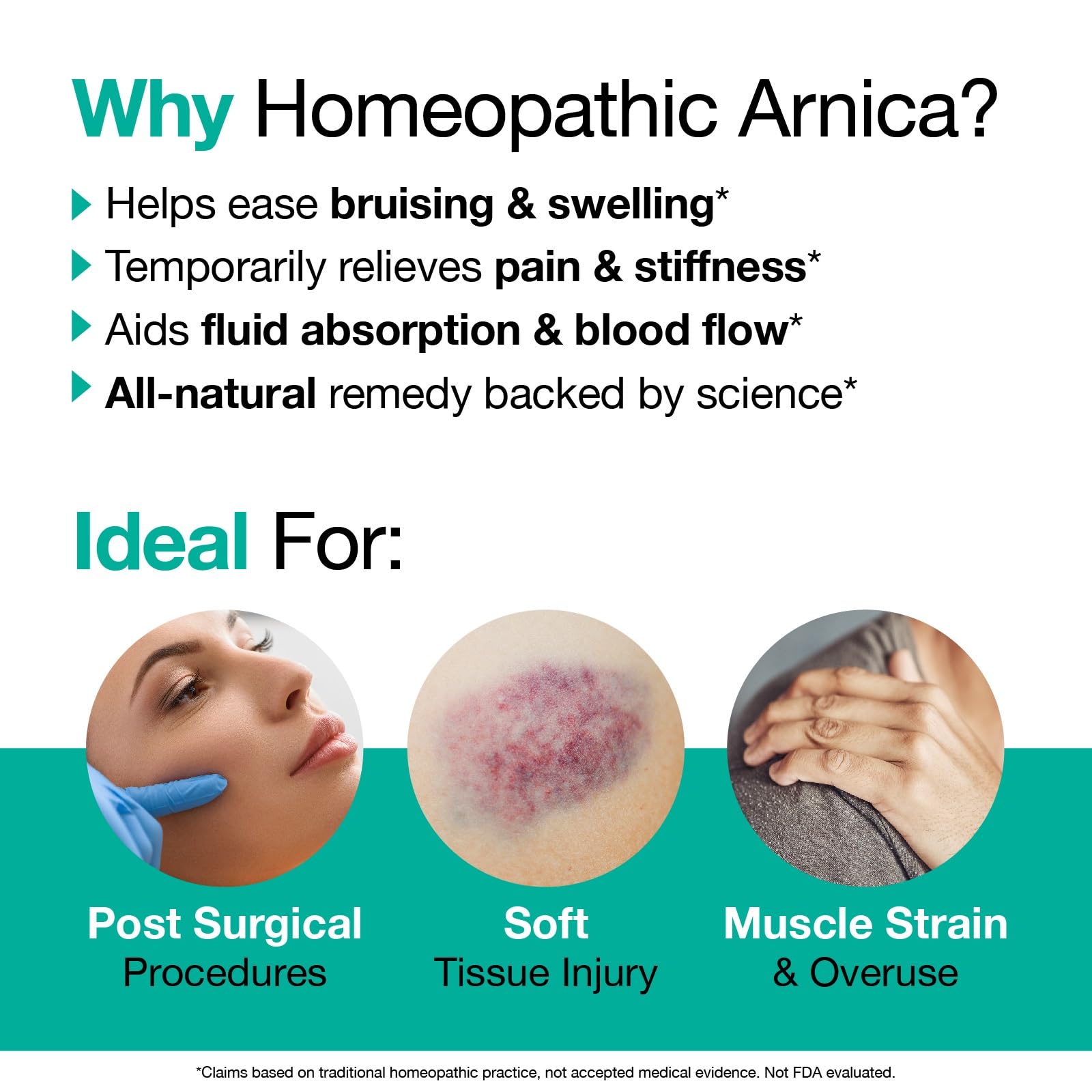 VitaMedica Arnica Montana 30X Homeopathic Tablets for Bruising Pain and Swelling | Plant Based Formula - AB Mystery