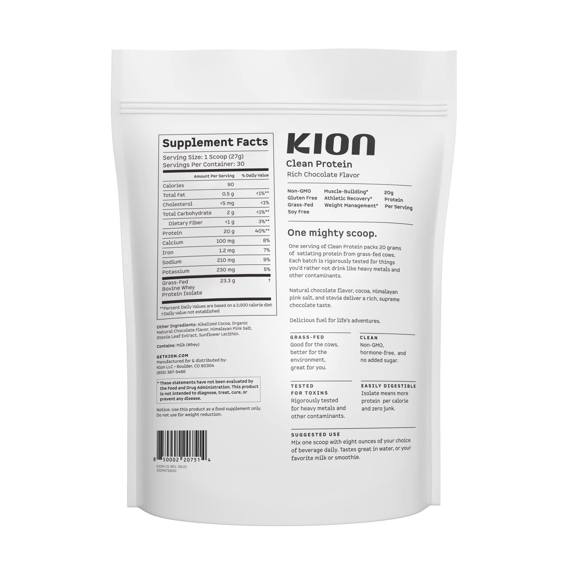 Kion Clean Protein | Grass-Fed & Pasture-Raised Whey Isolate Protein Powder - AB Mystery