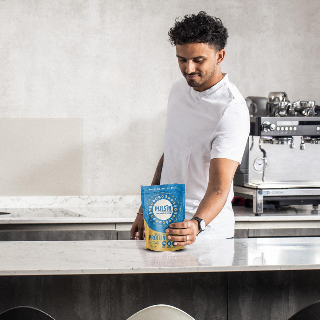 Pulsin plant based nutrition,Complete vegan protein blend,Vanilla flavour 270 g Pulsin