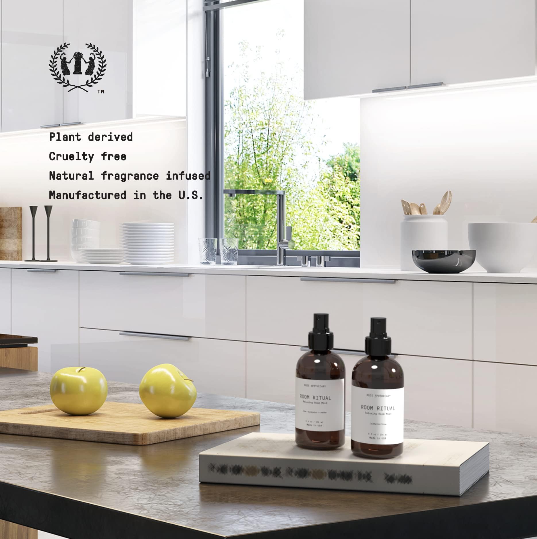 Muse Bath Apothecary Room Ritual - Aromatic and Relaxing Room Mist, 8 oz, Infused - AB Mystery